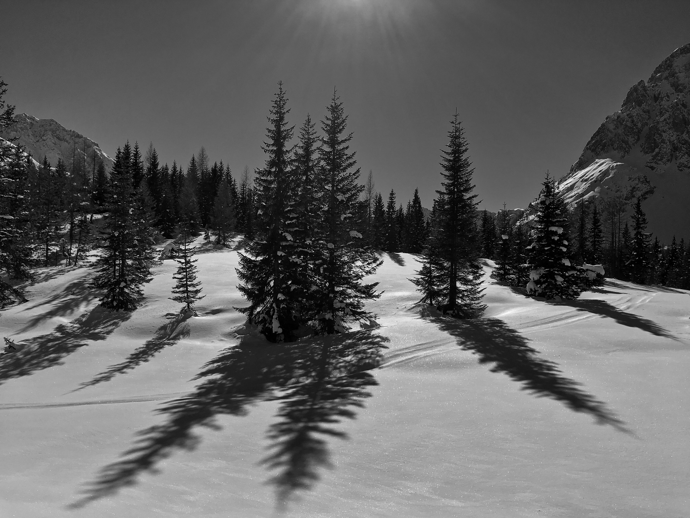 Sole splendente in Val Sesis