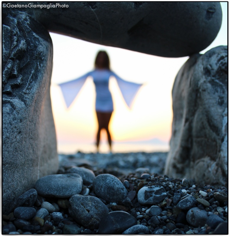 Un angelo in spiaggia