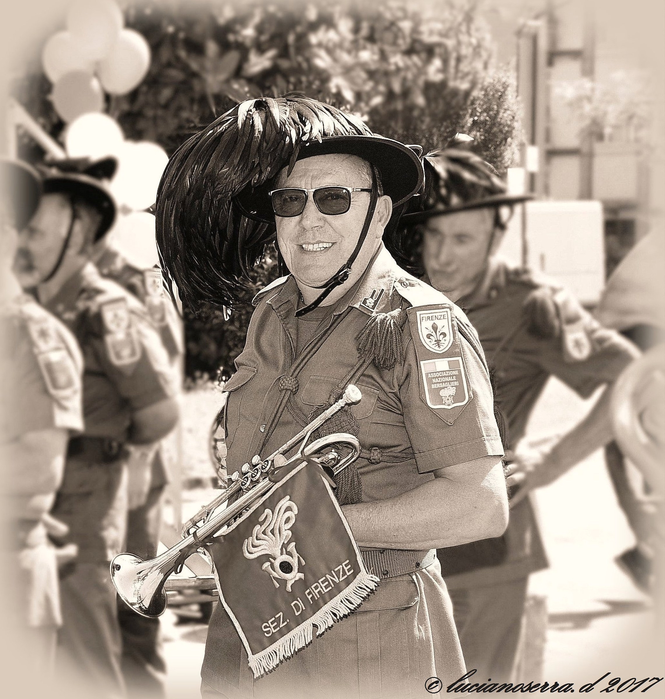 Un bersagliere e la sua tromba