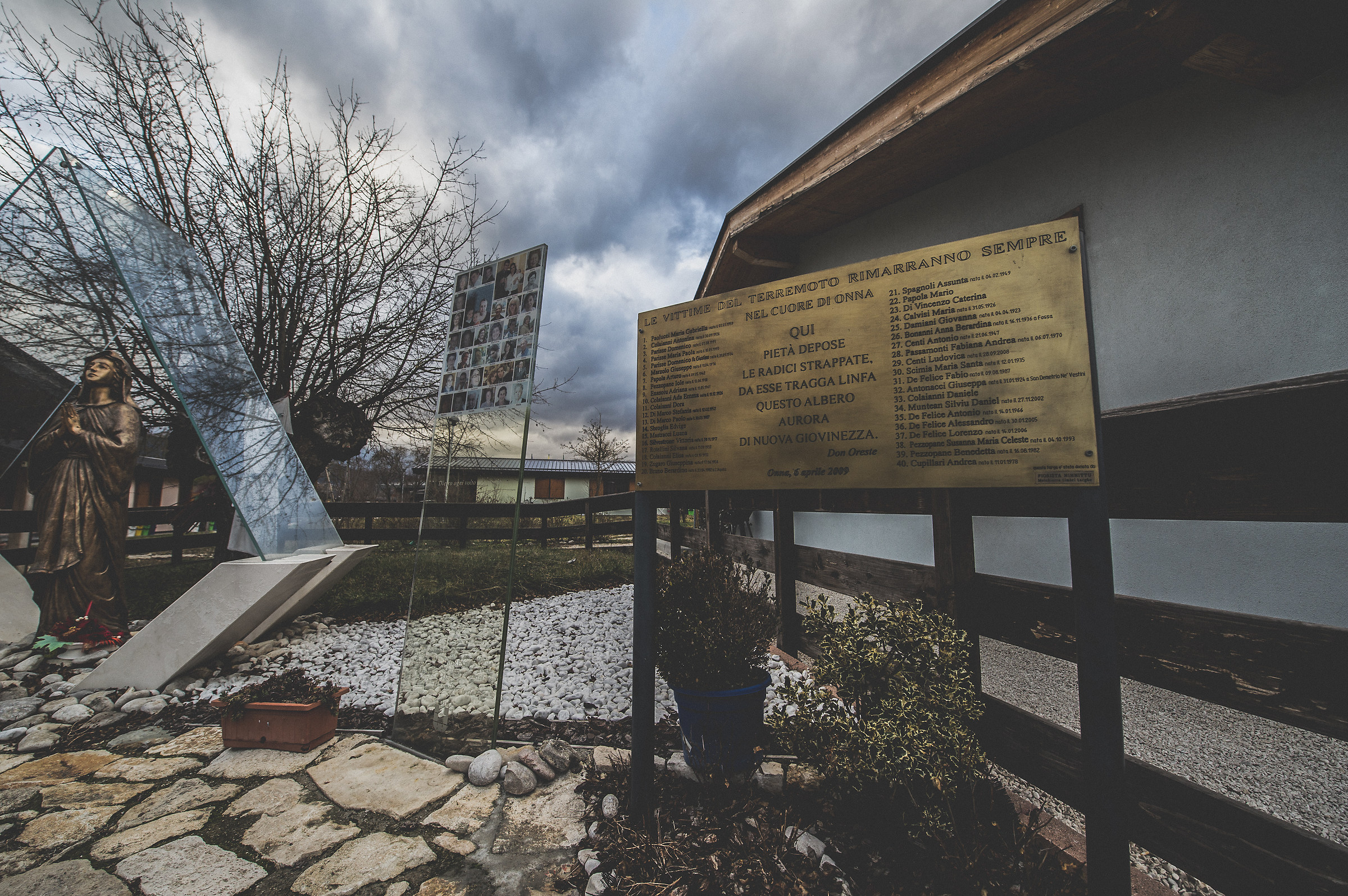 In memory of the victims of Onna