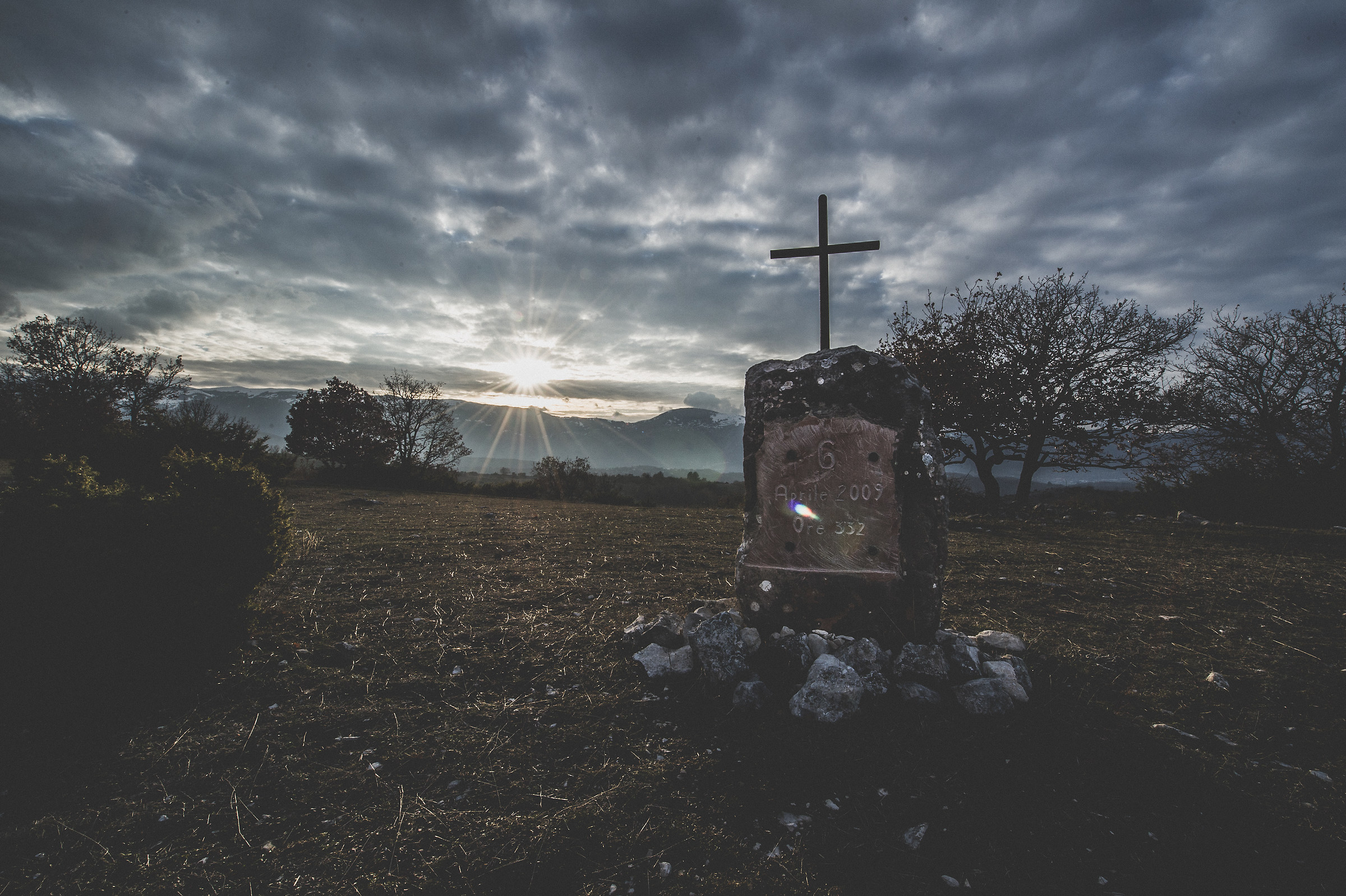 The epicenter, in Colle Meruci