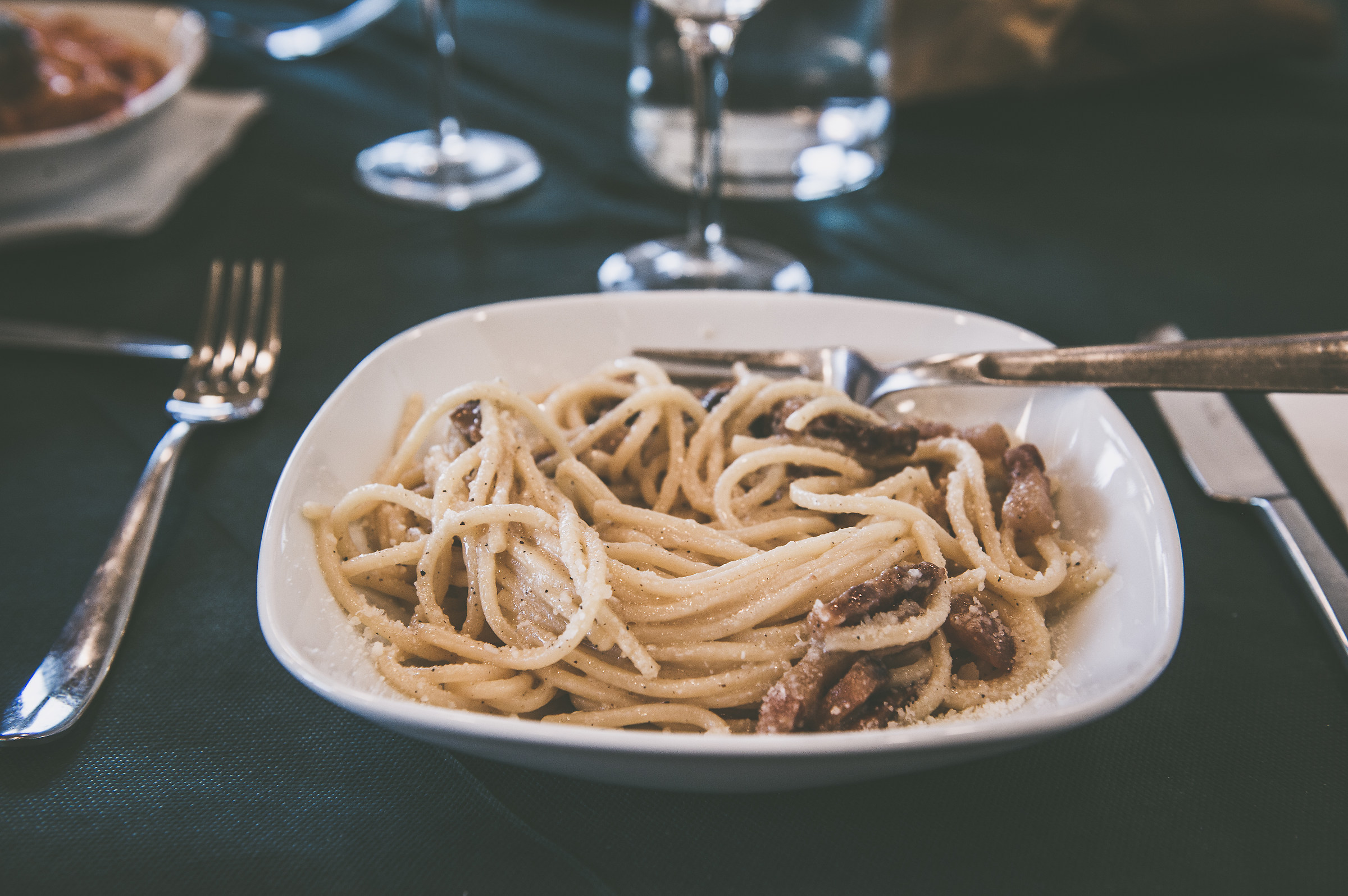 La gricia of La Lanterna restaurant, Food Area