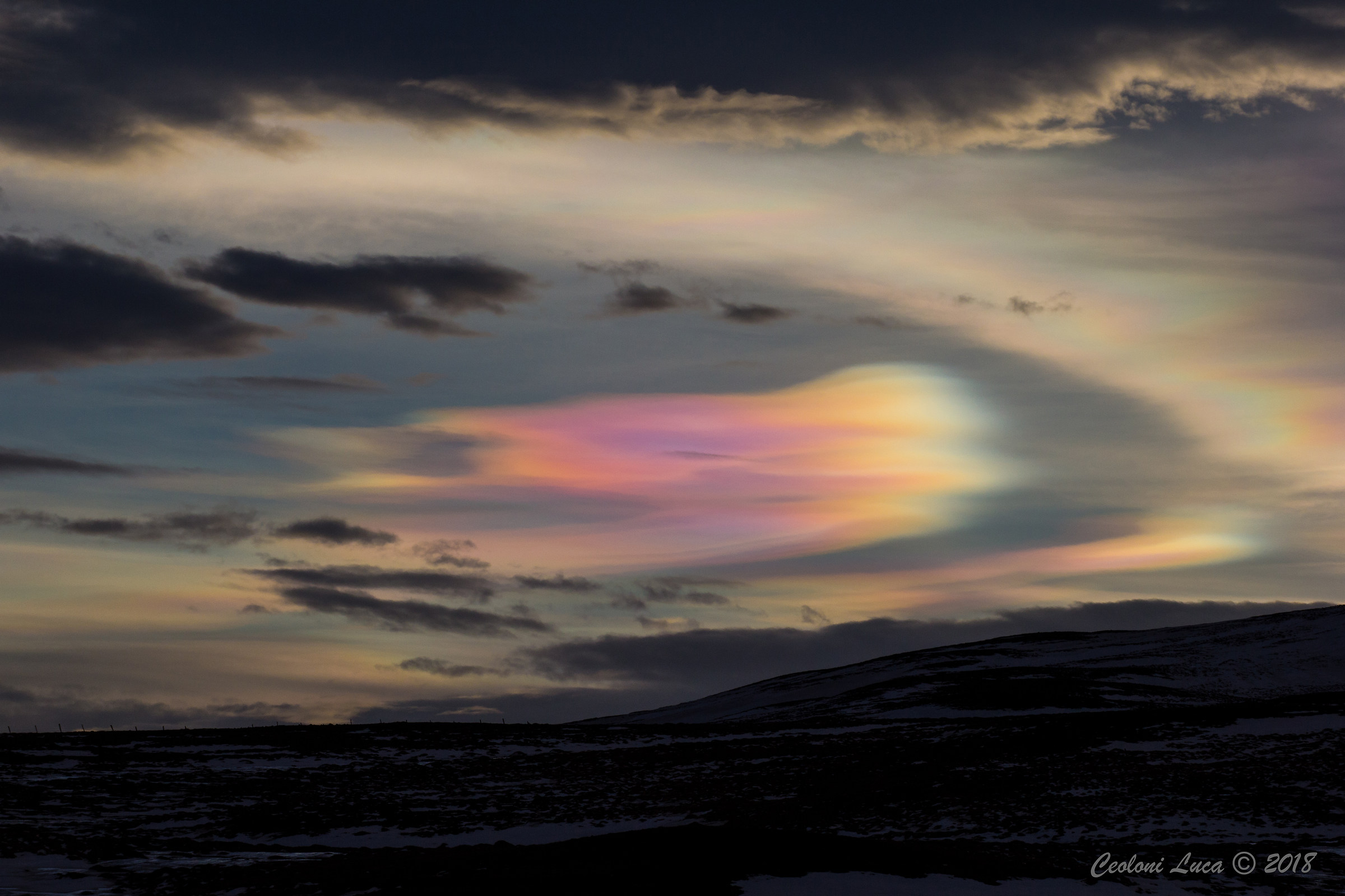 Sunrise with madriperlacee clouds