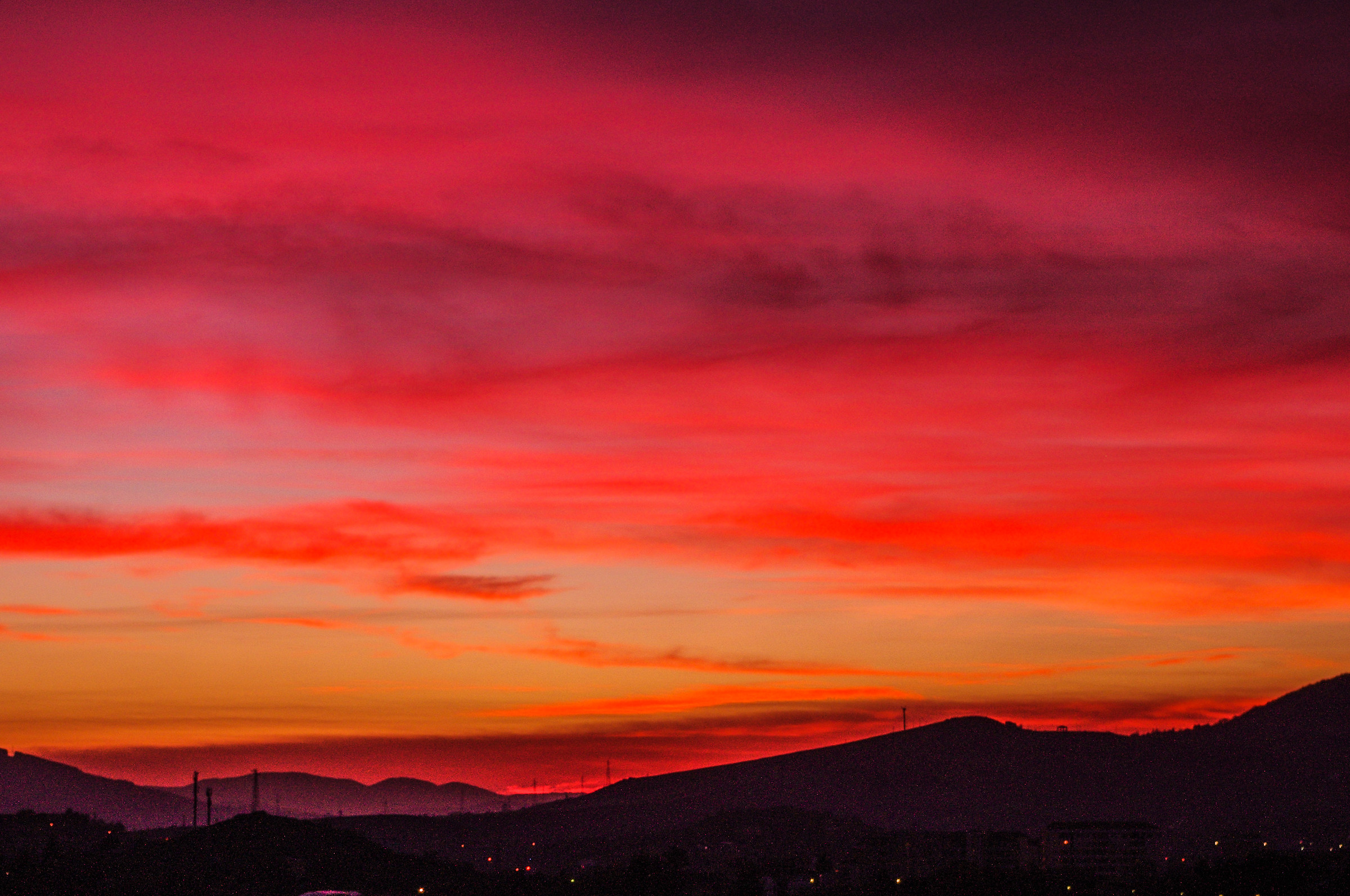 Red in the evening ...