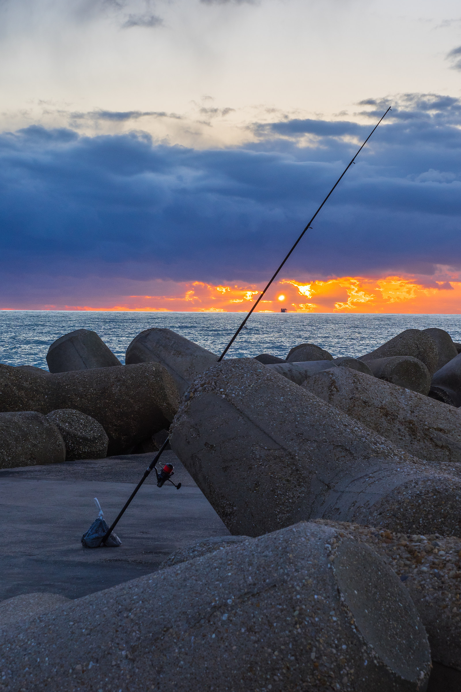 Pesca al tramonto