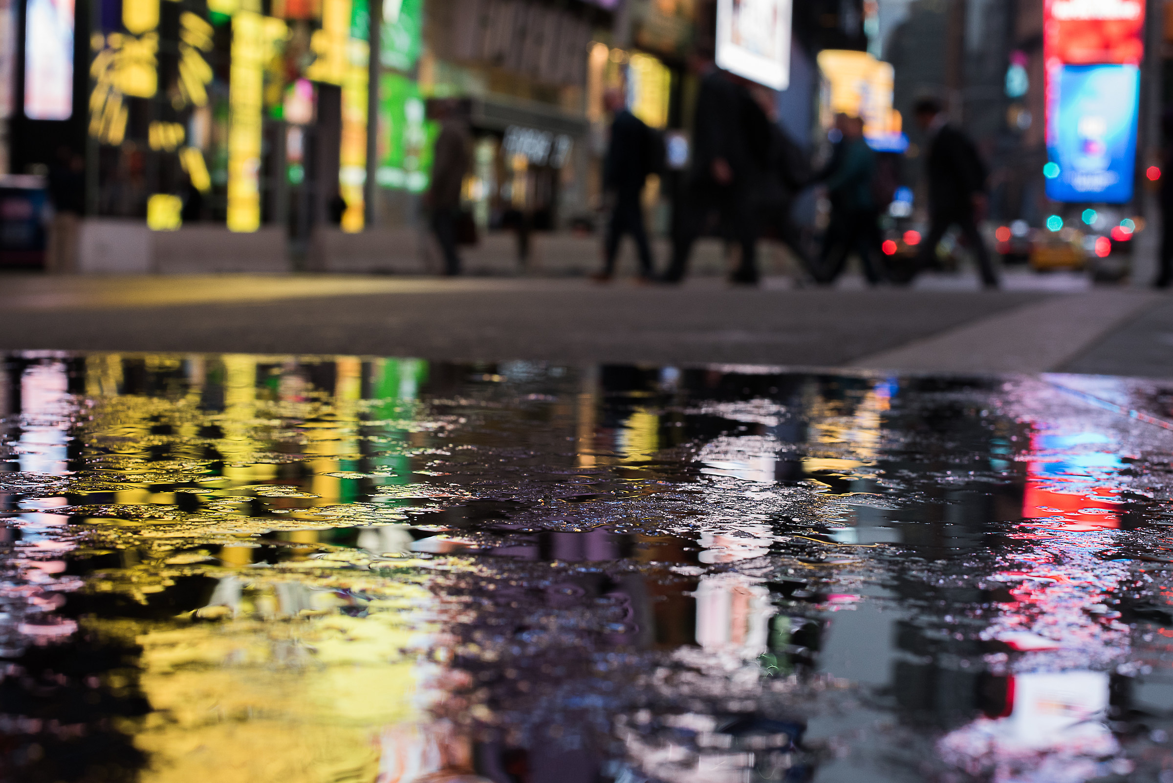 reflection of night lights