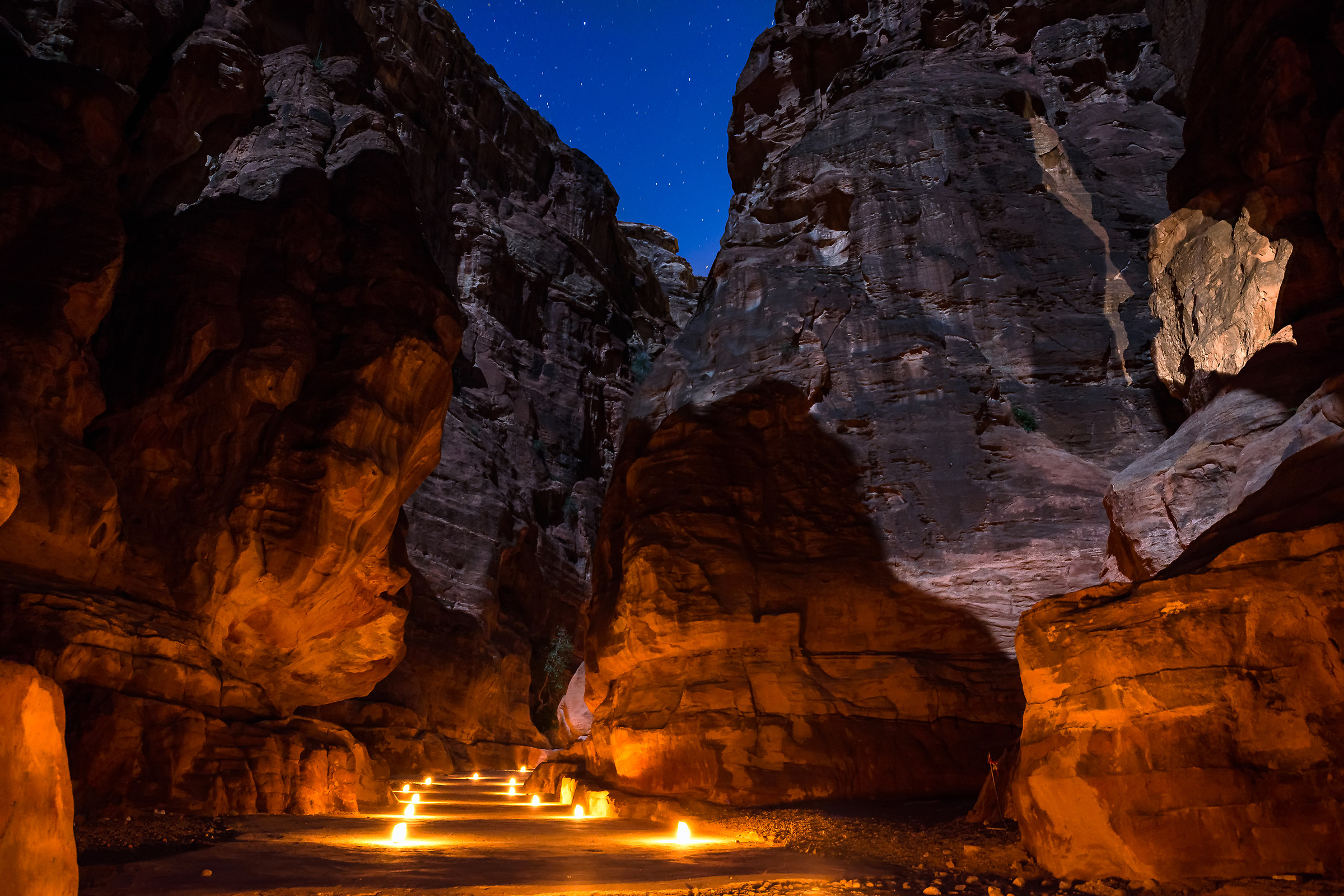 Petra by night
