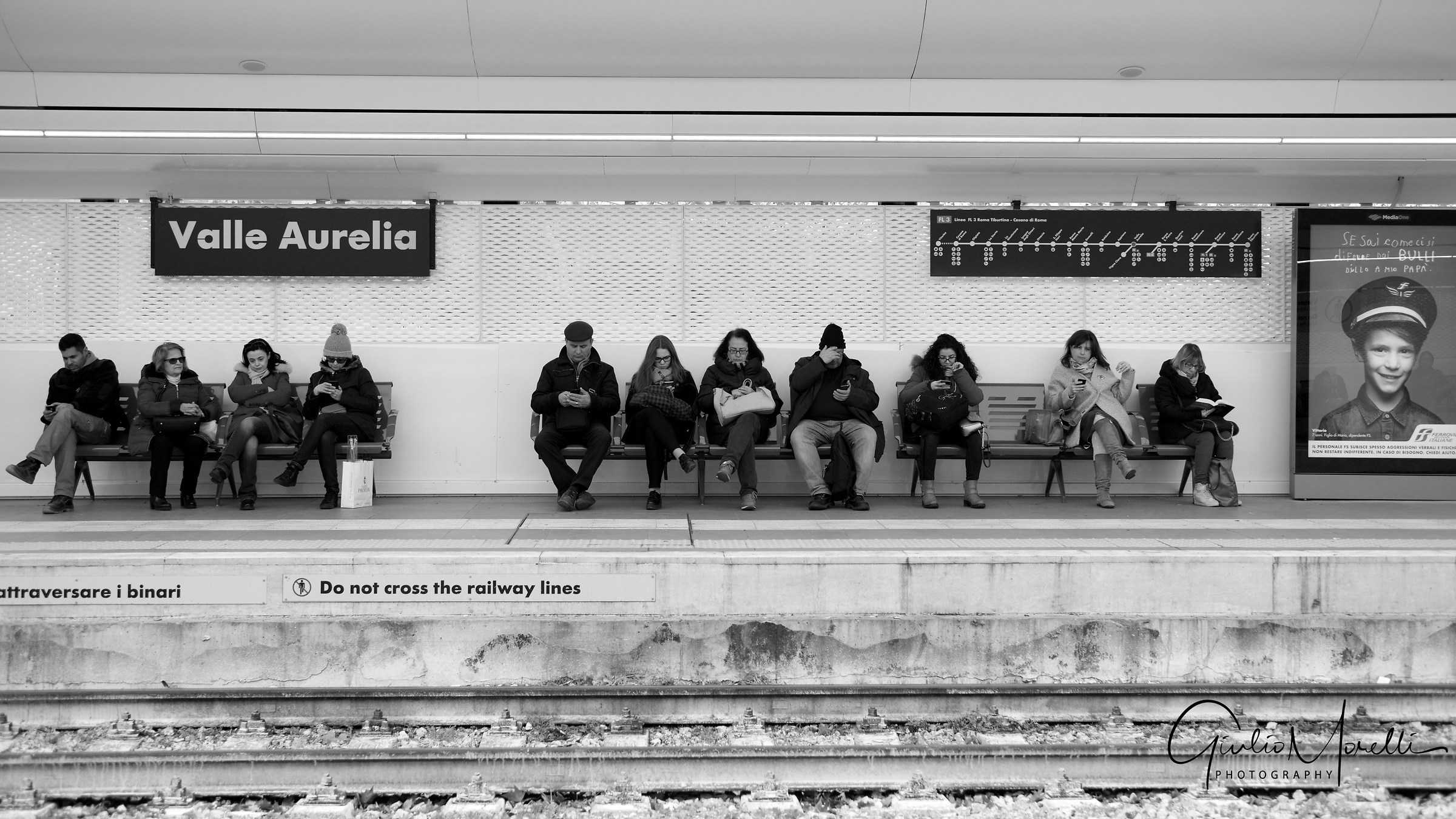 Valle Aurelia - do not cross the railway lines