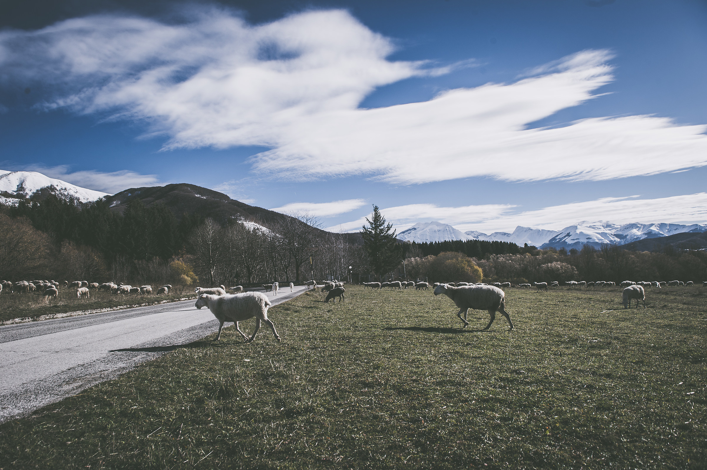 On the road to Campotosto