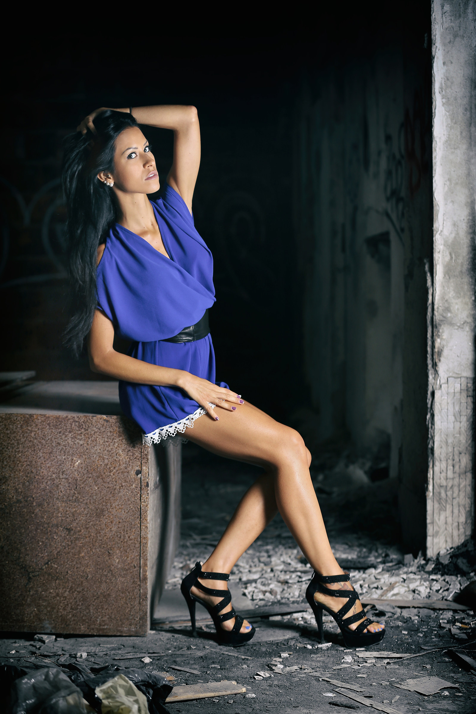 Girl in abandoned place