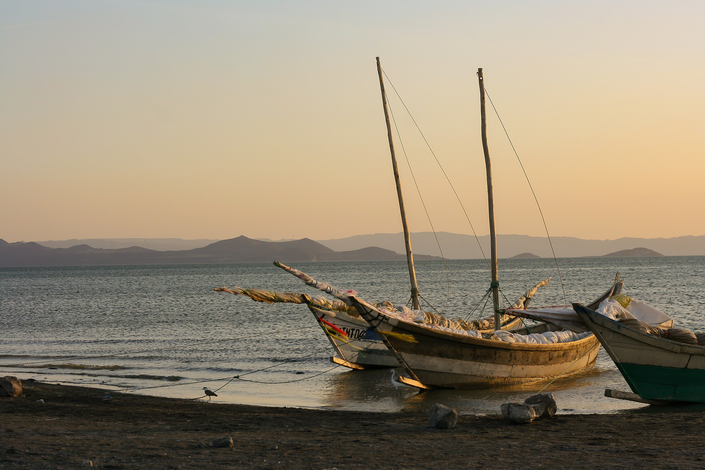 Kenya Tramonto sul Lago Turkana