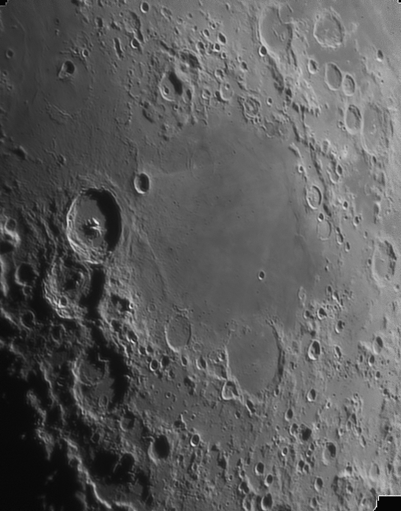 Sea Nectaris and trio of craters