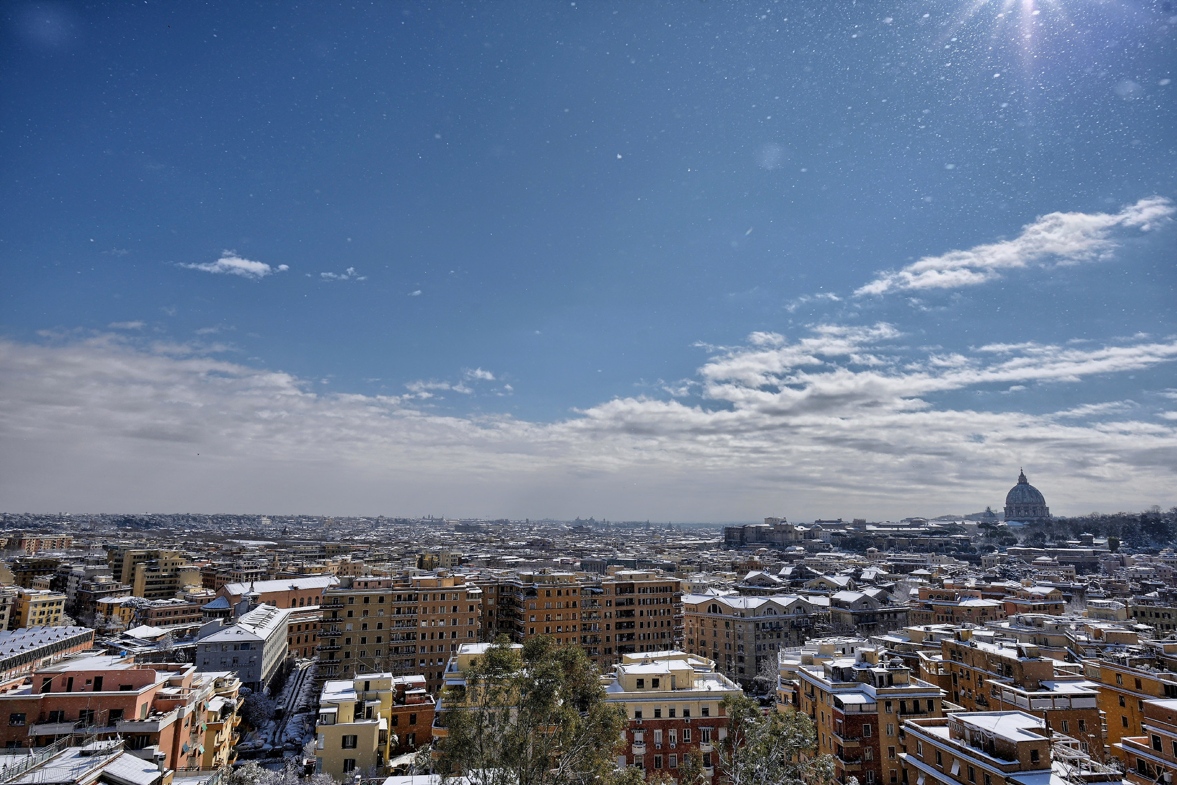 snow in Rome !!