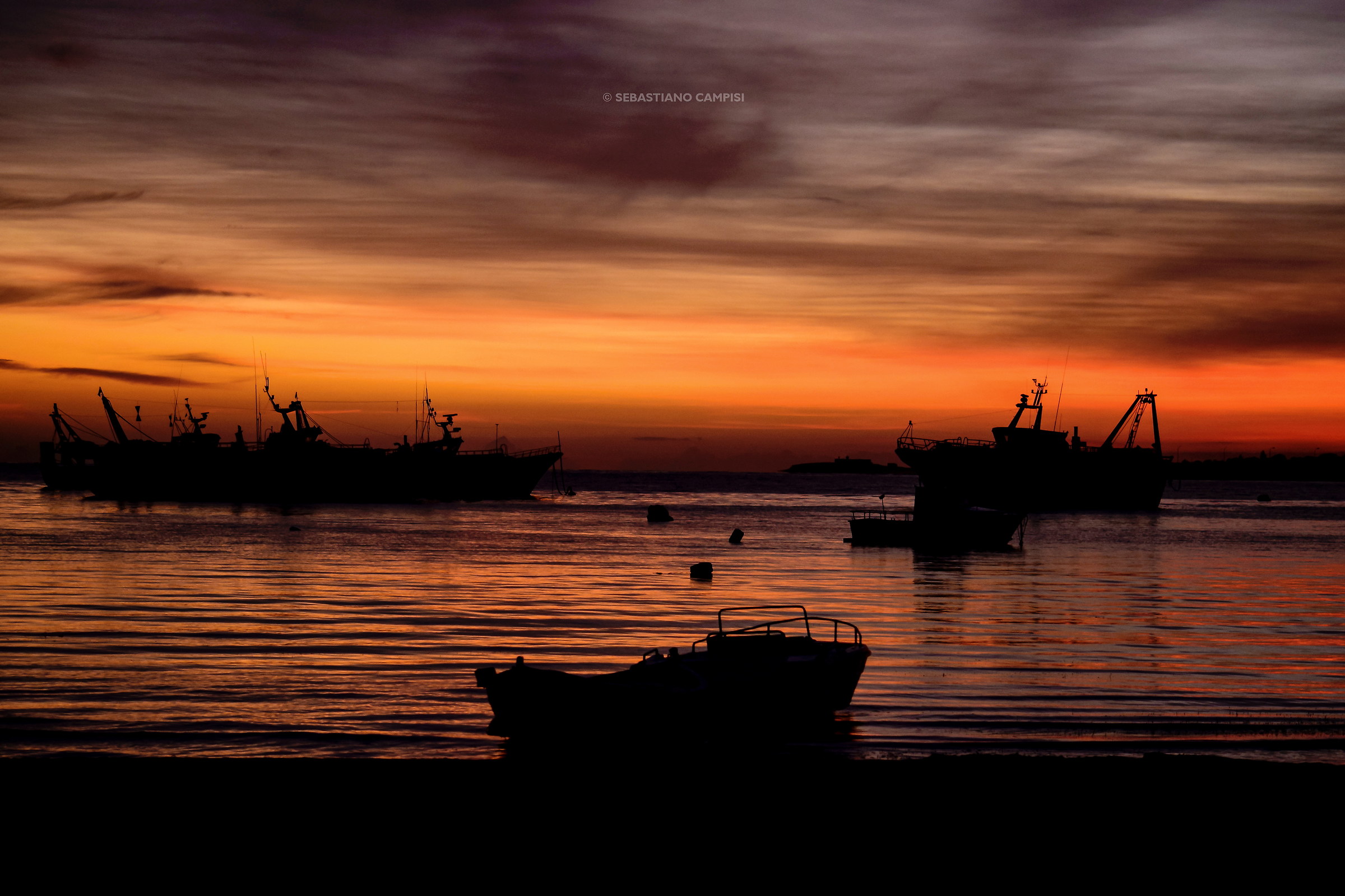 Sunset on the harbor