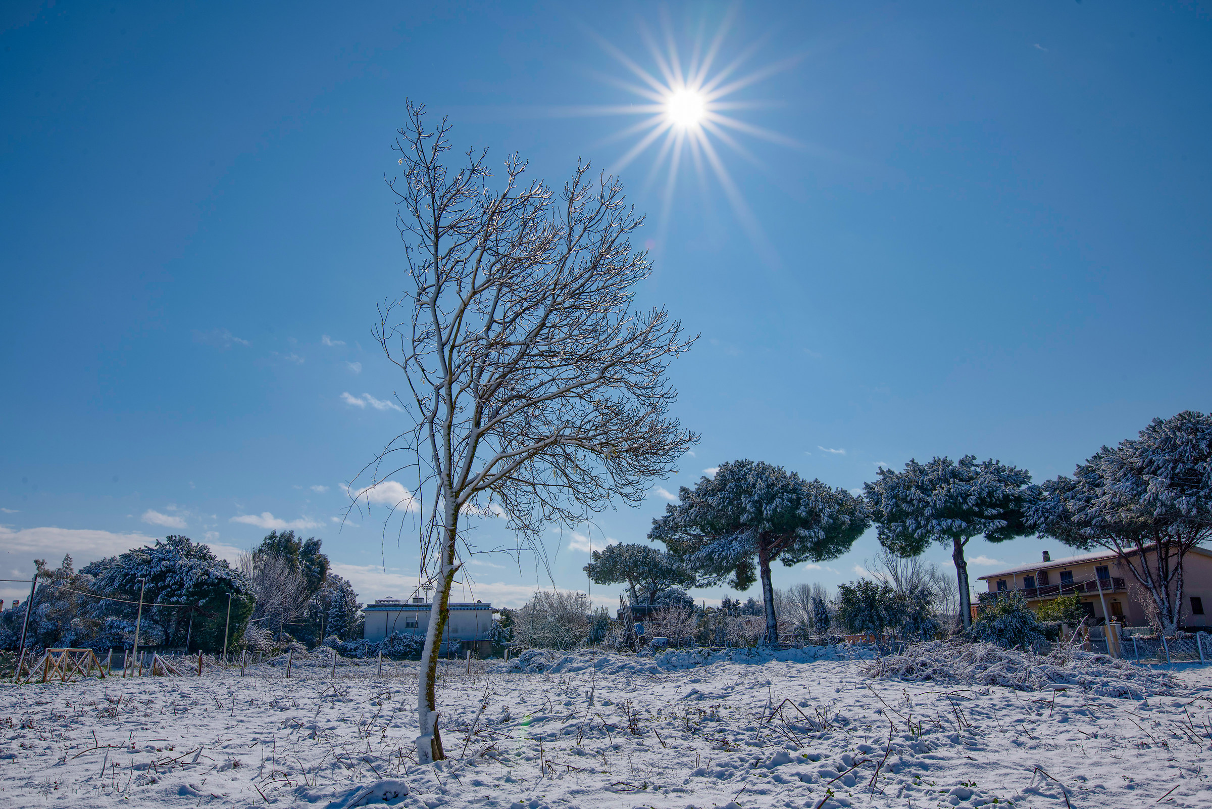 Snow outside the home - Rome 26/02/2018
