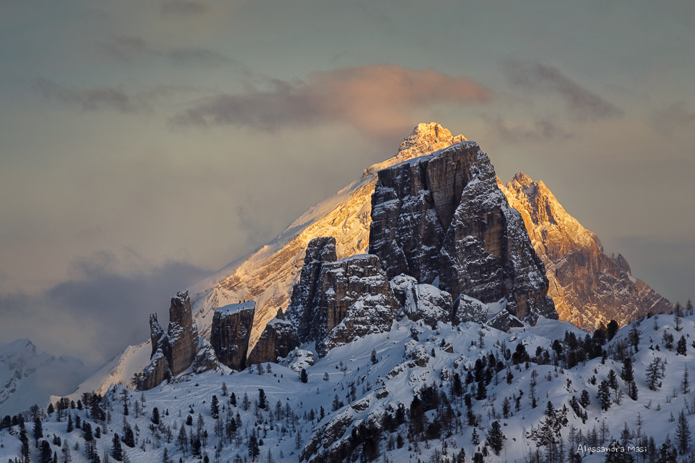 The Antelao and the Cinque Torri