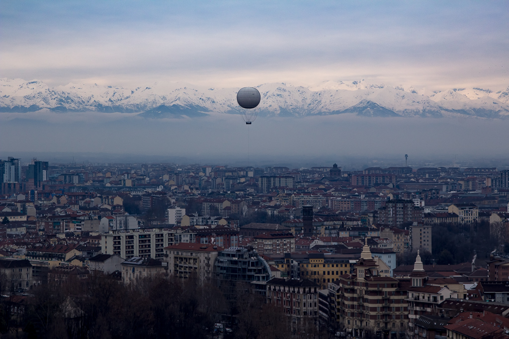 Turin, the Alps, the Mongolfiera