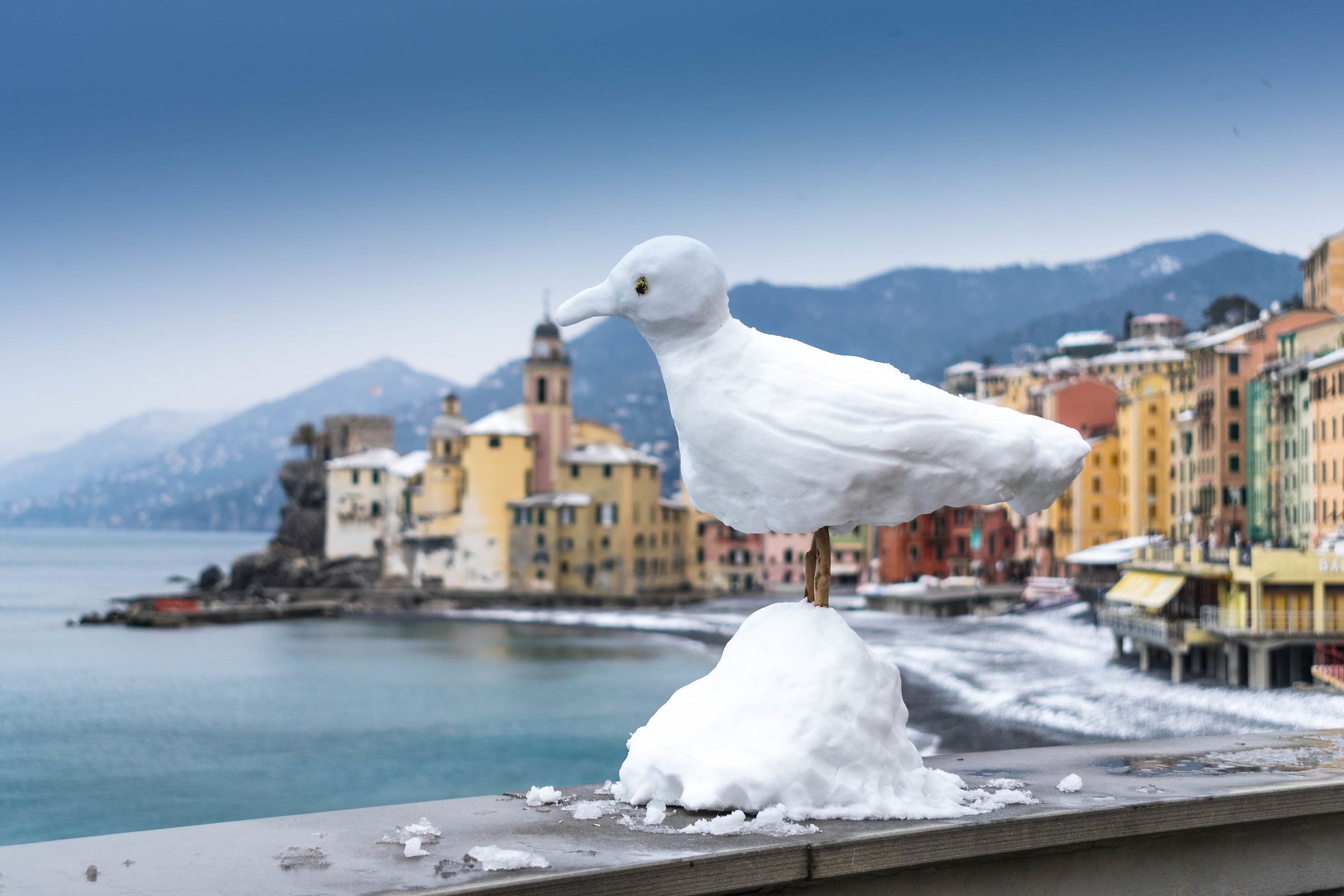 snow in Camogli !!!!