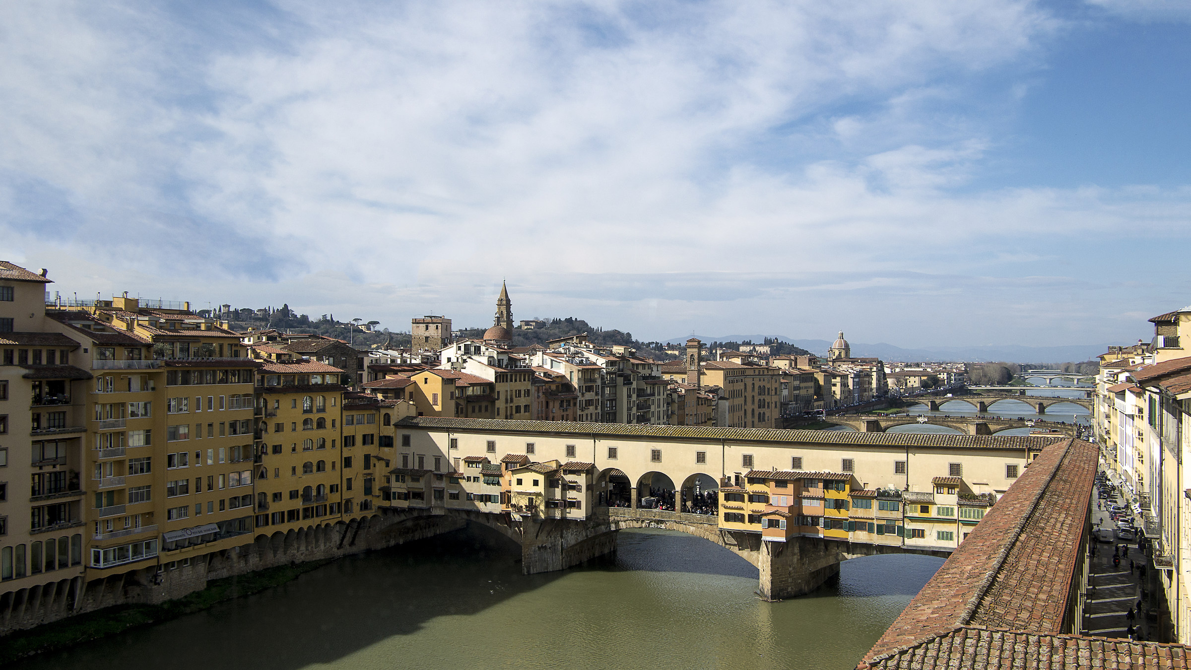 Panoramica dalla Galleria degli Uffizi