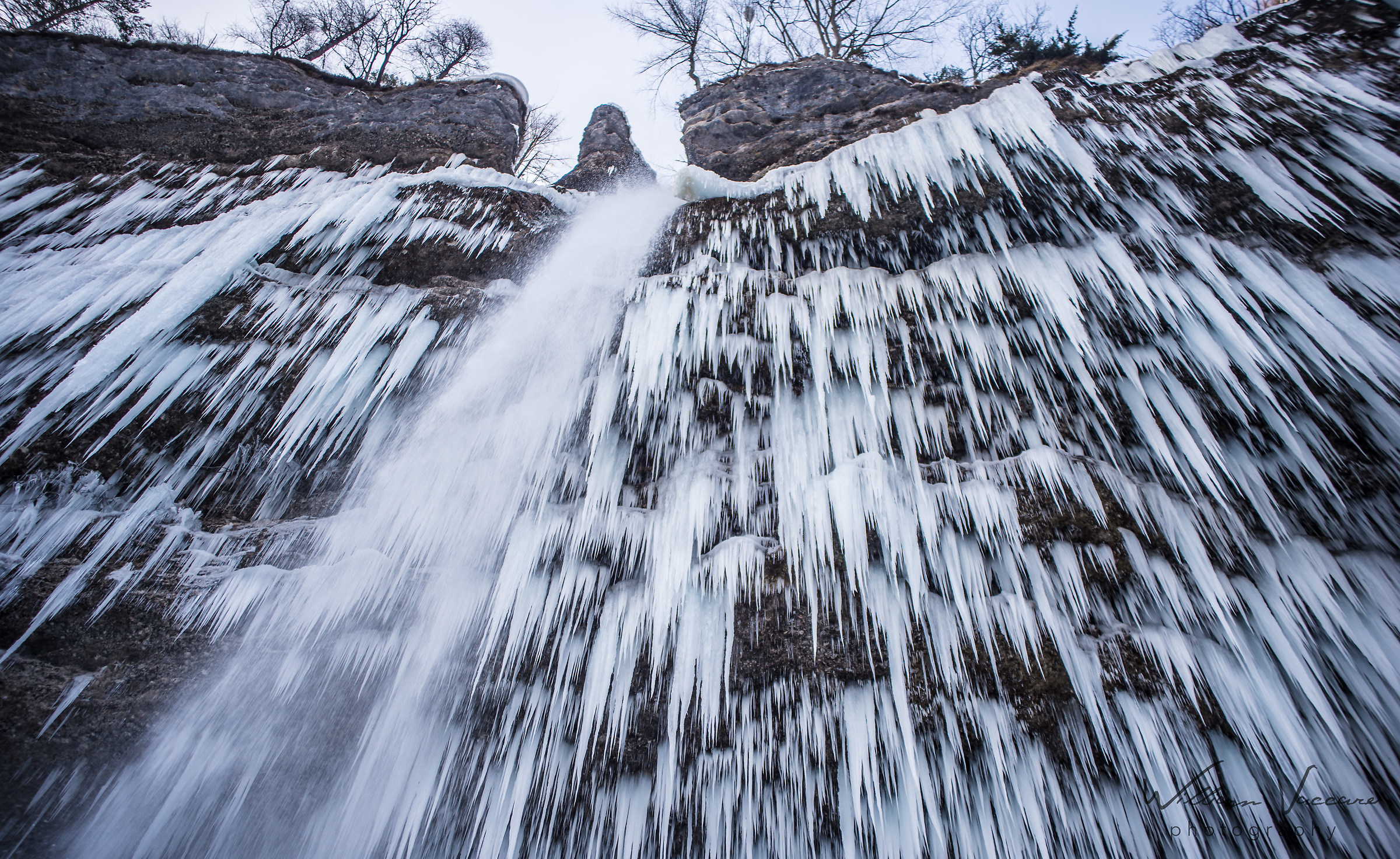 Icy waterfall in the Triglav park