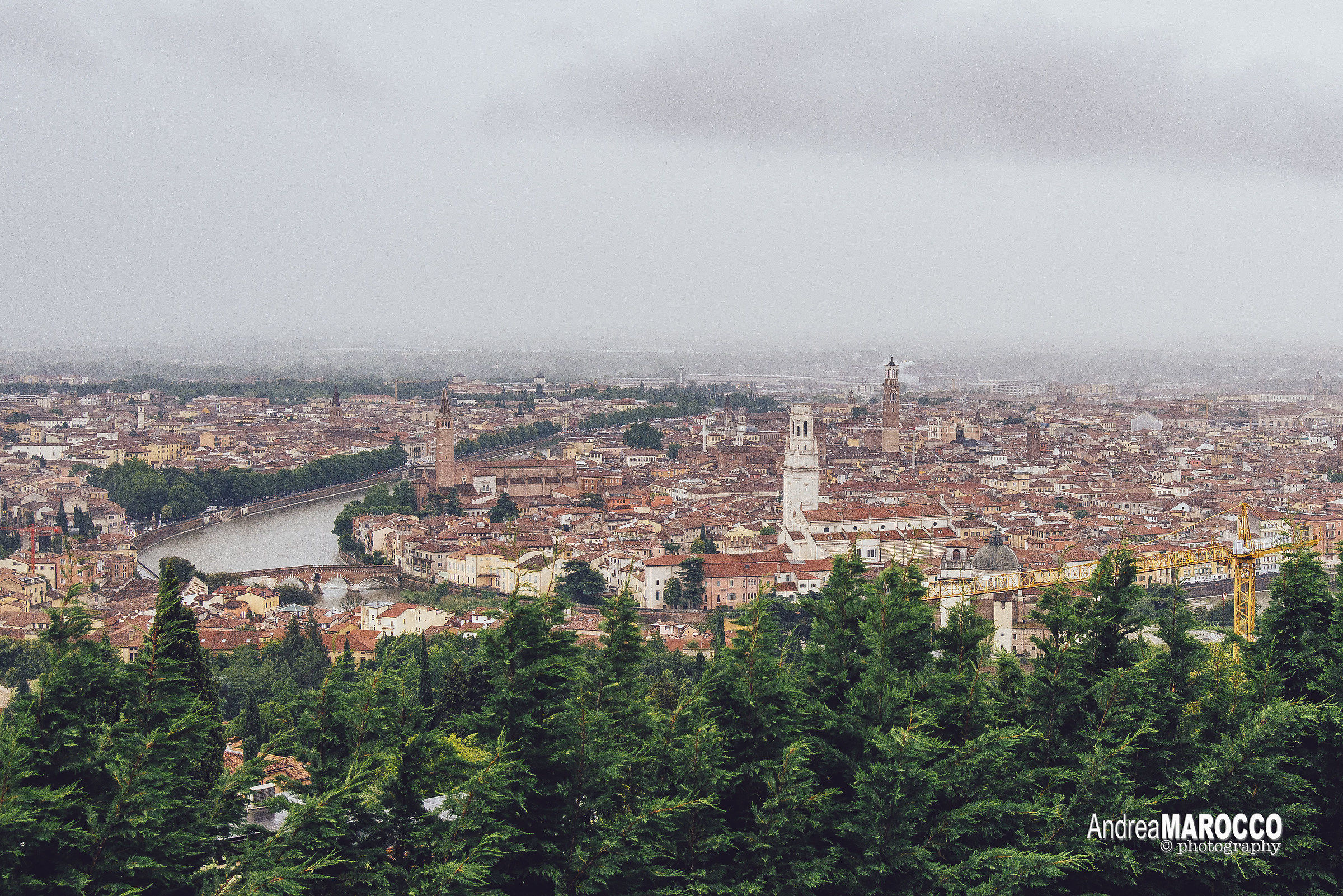 Verona dal santuario "Madonna di Lourdes" / Torric...