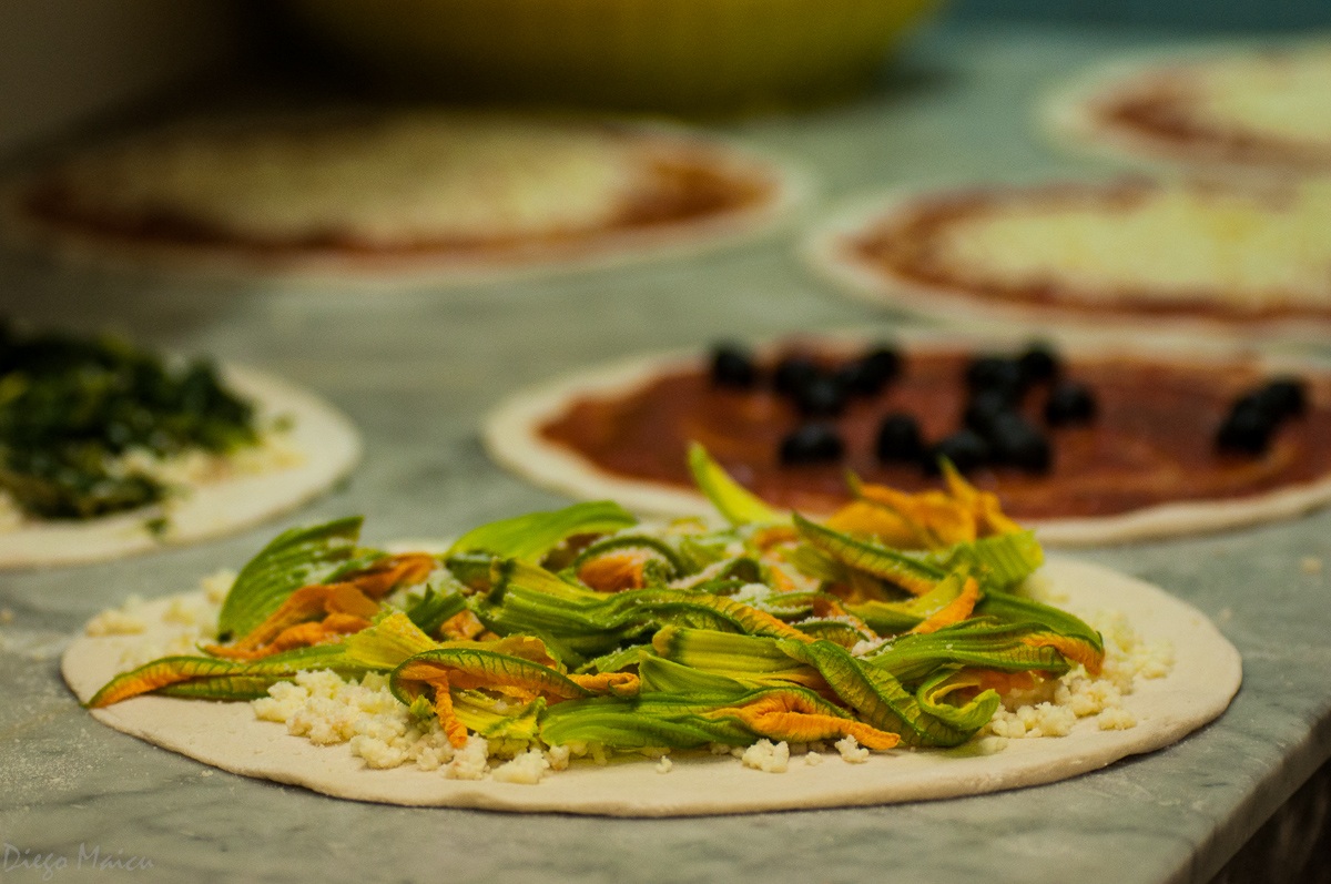 Pizza pumpkin flowers