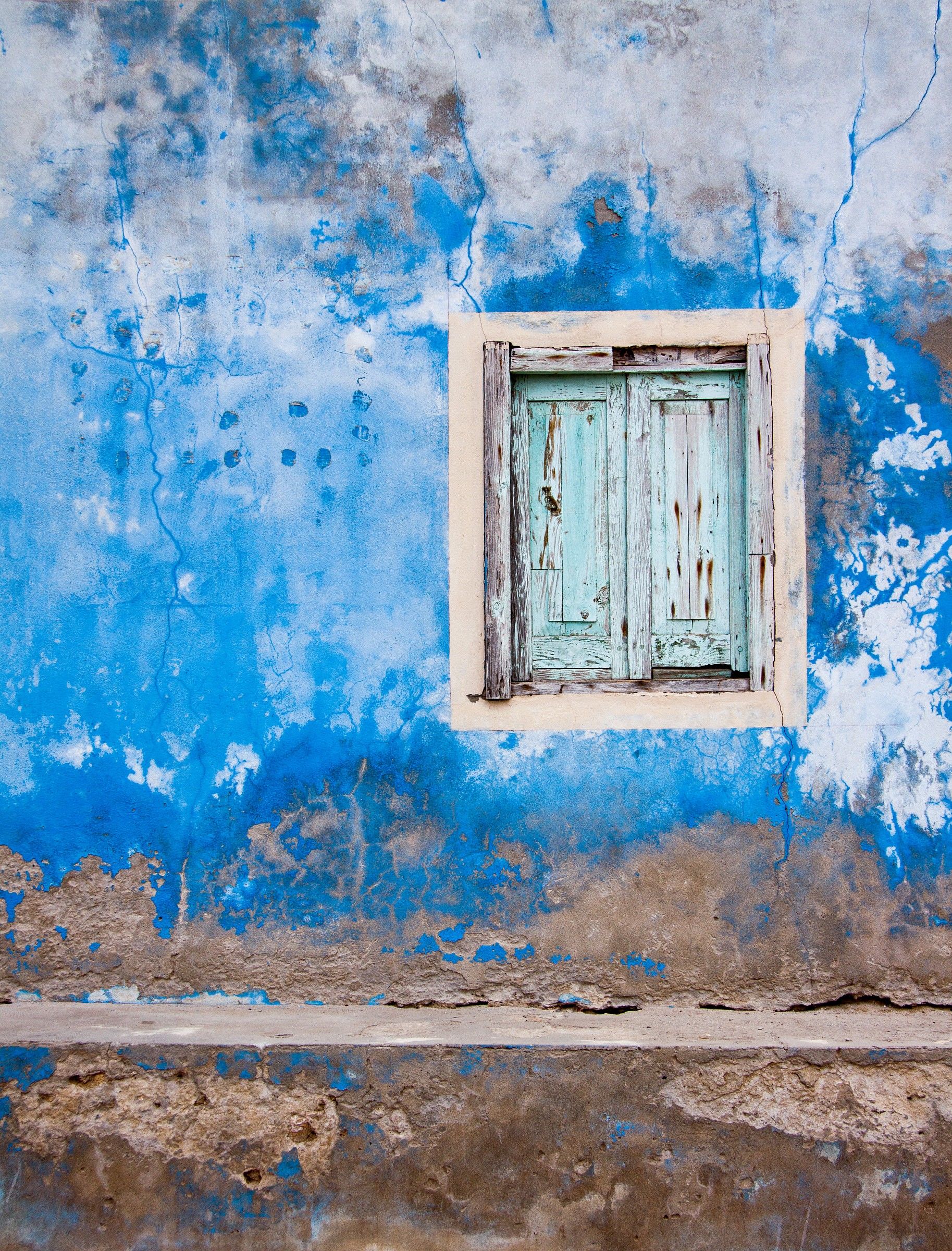 old window in a old wall