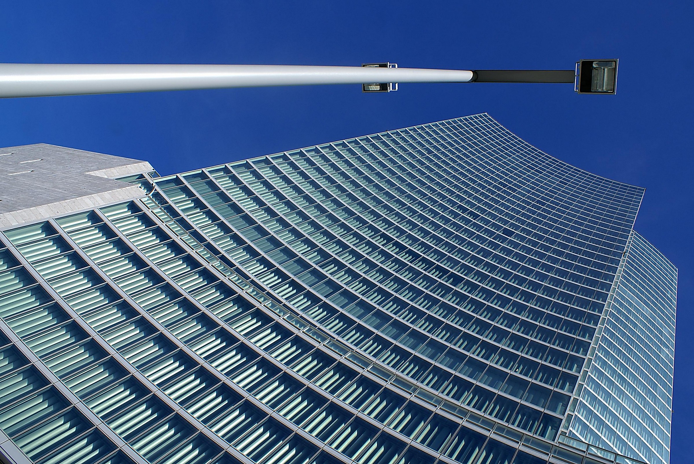 metal, glass and sky