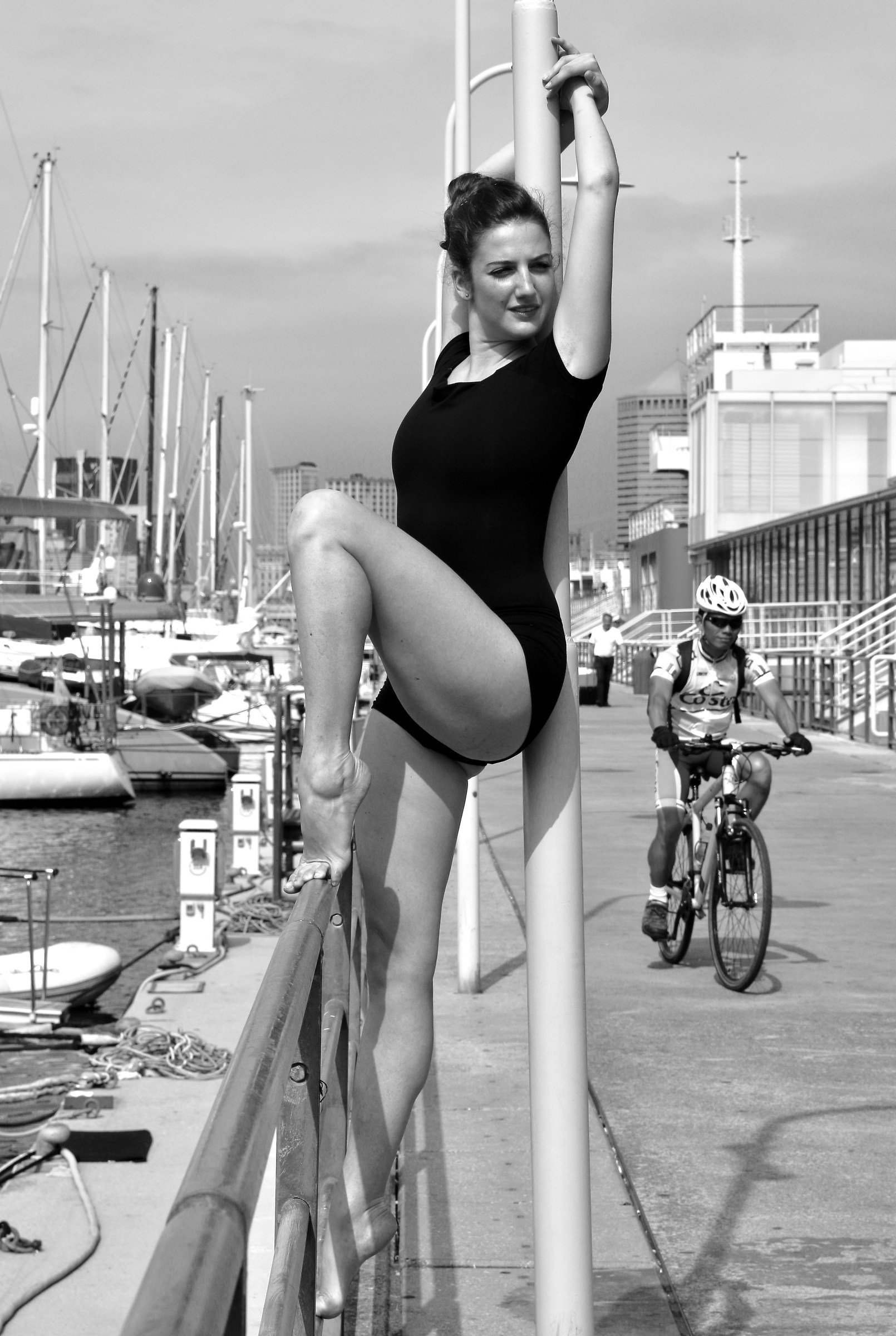 Look at the eastern cyclist