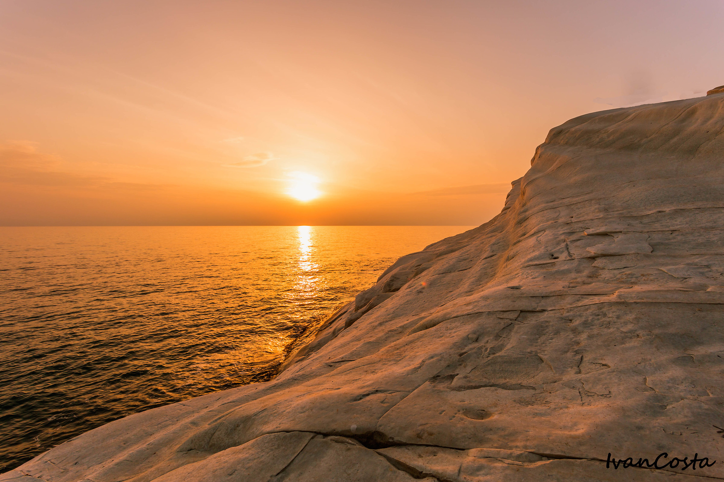 Tramonto alla Scala dei Turchi