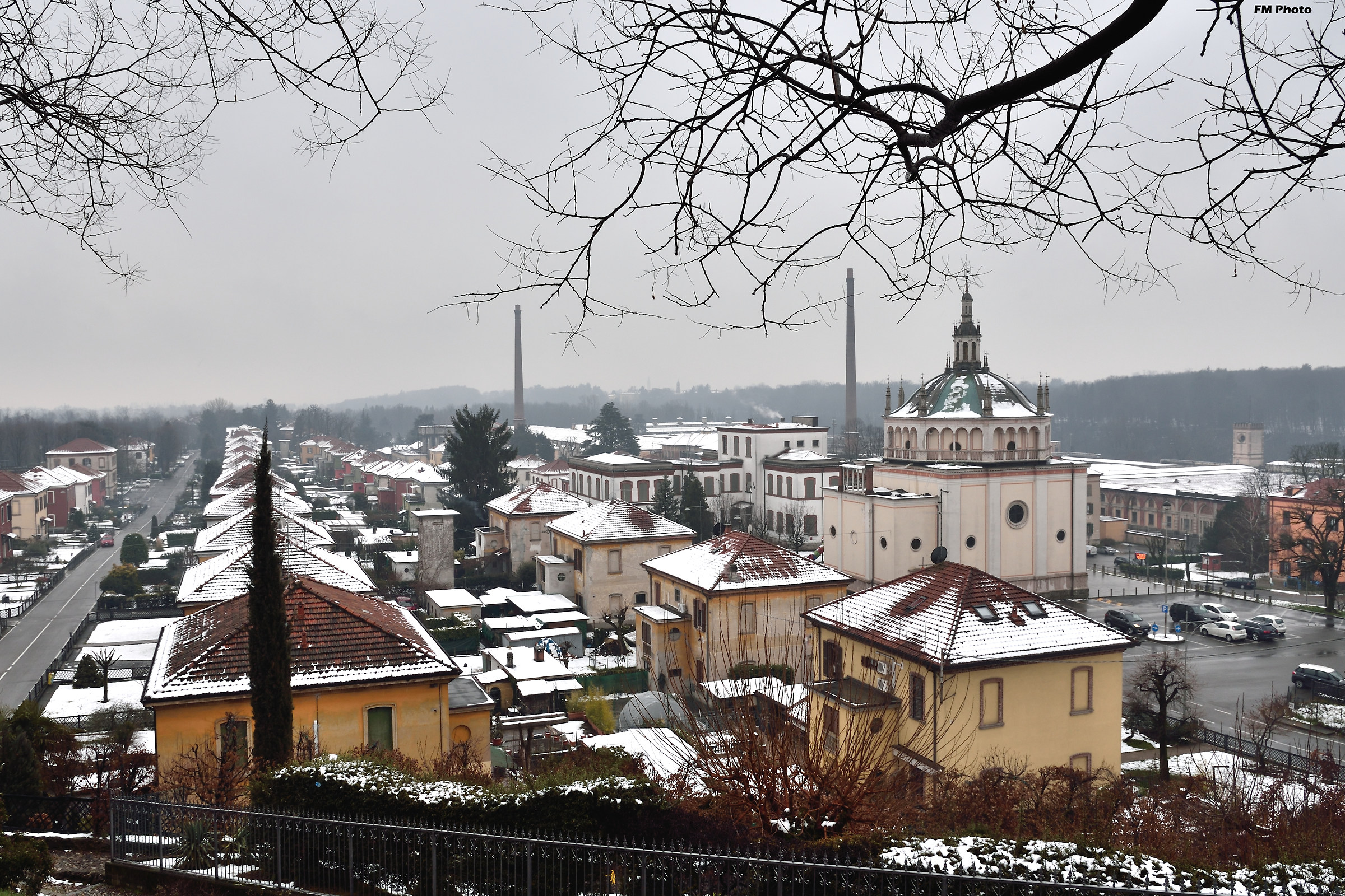 Crespi d'Adda inbiancata