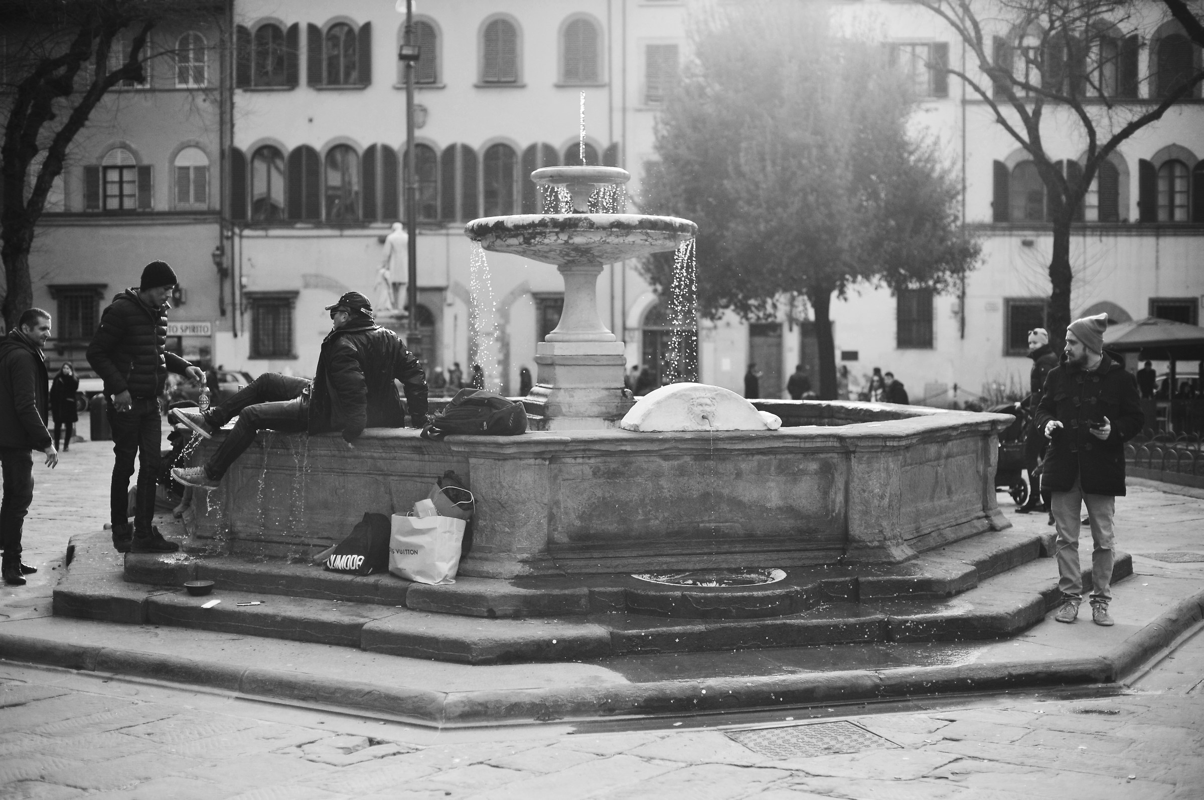 bagno di ripiglio nella fontana