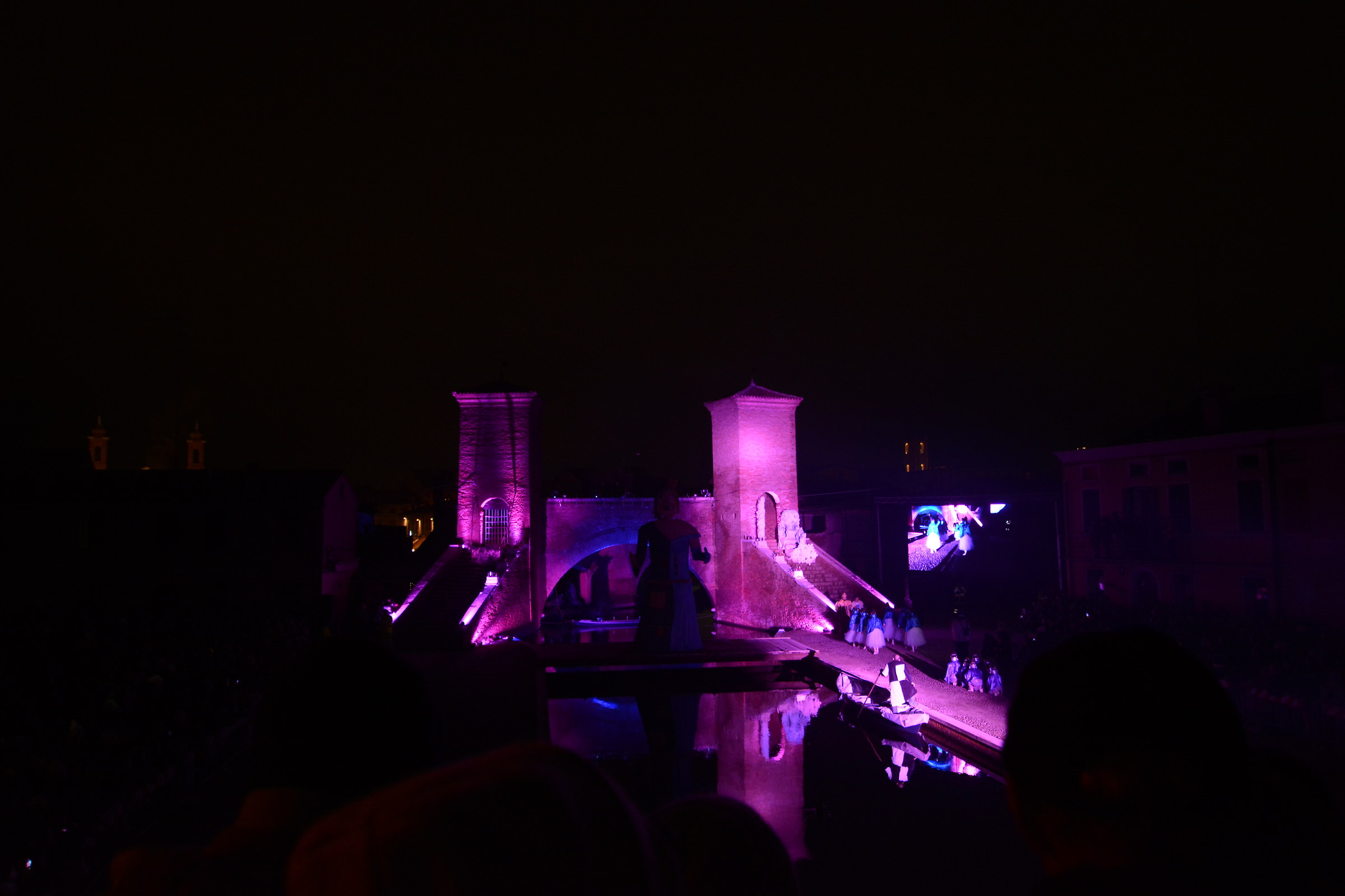 Three purple bridges