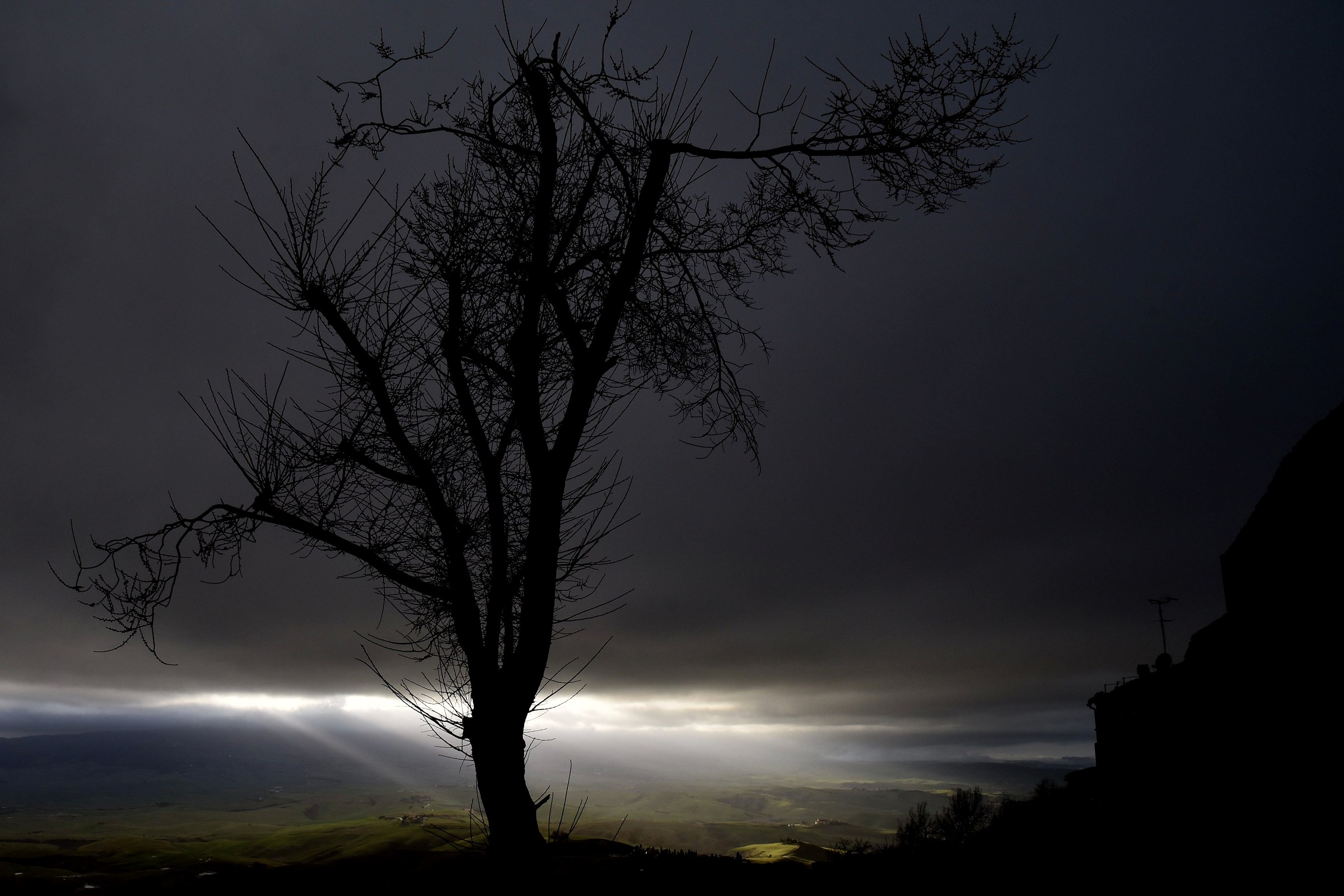 sunset from below Via della Pietraia