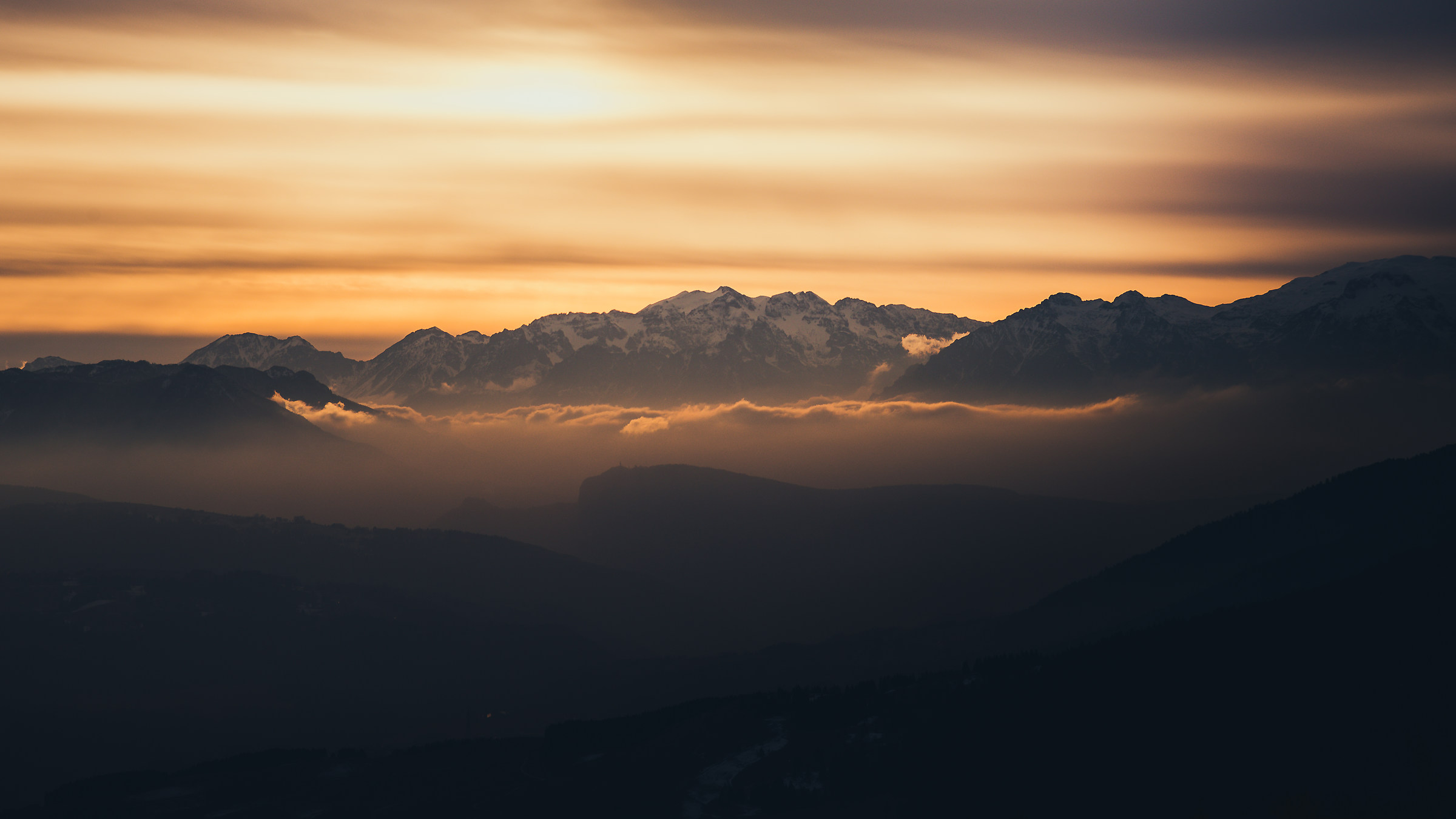 Tramonto sul monte carega