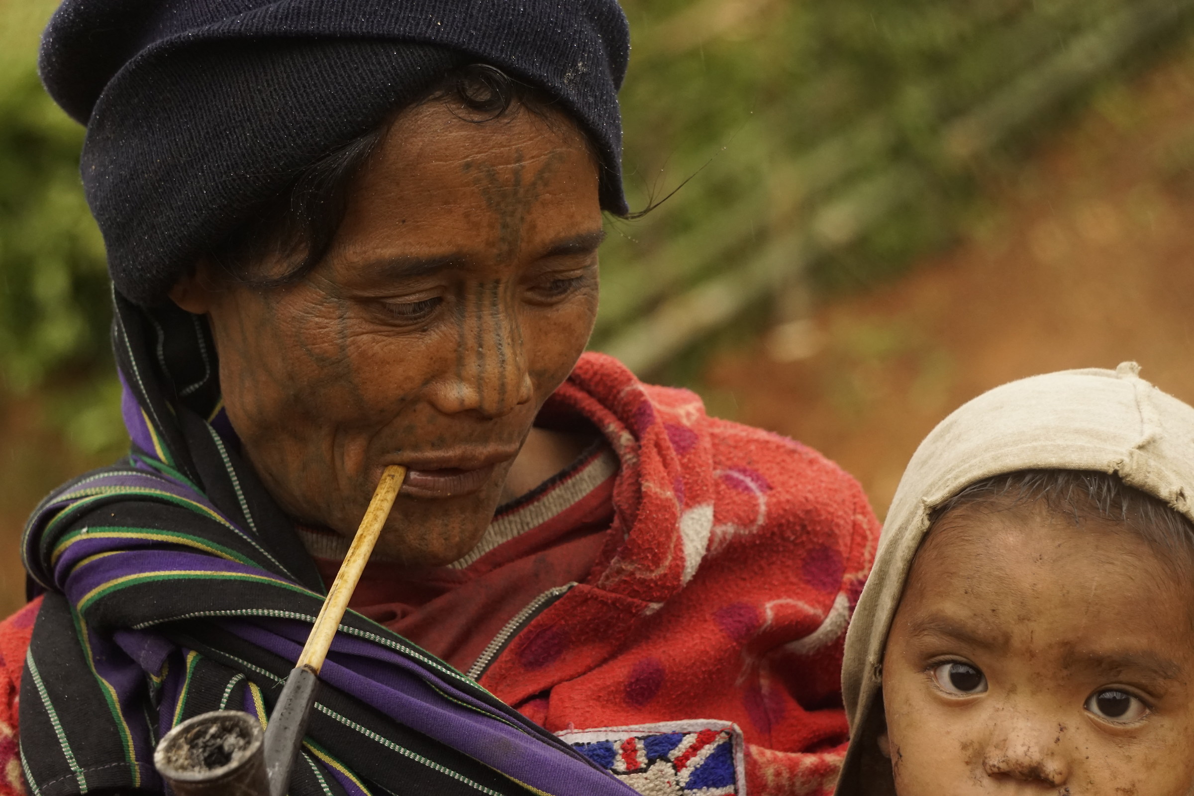 The sweet gaze of a mother