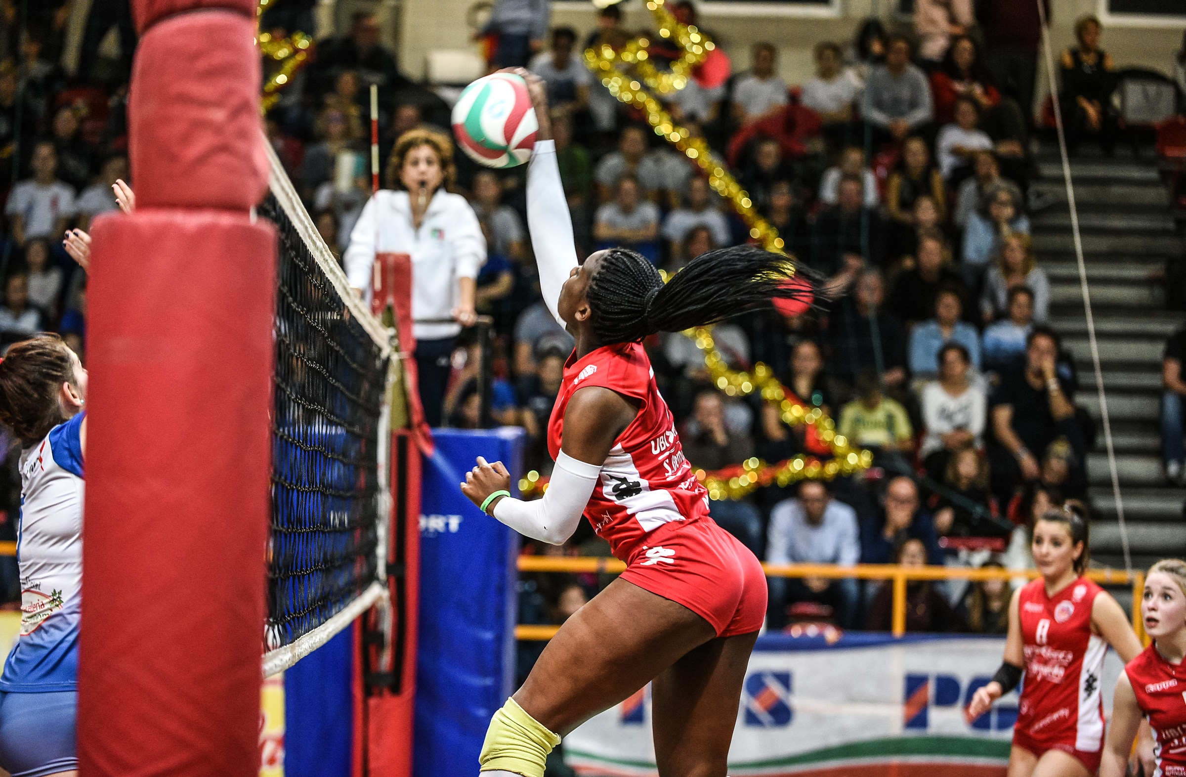 The explosion of power (and the ball)