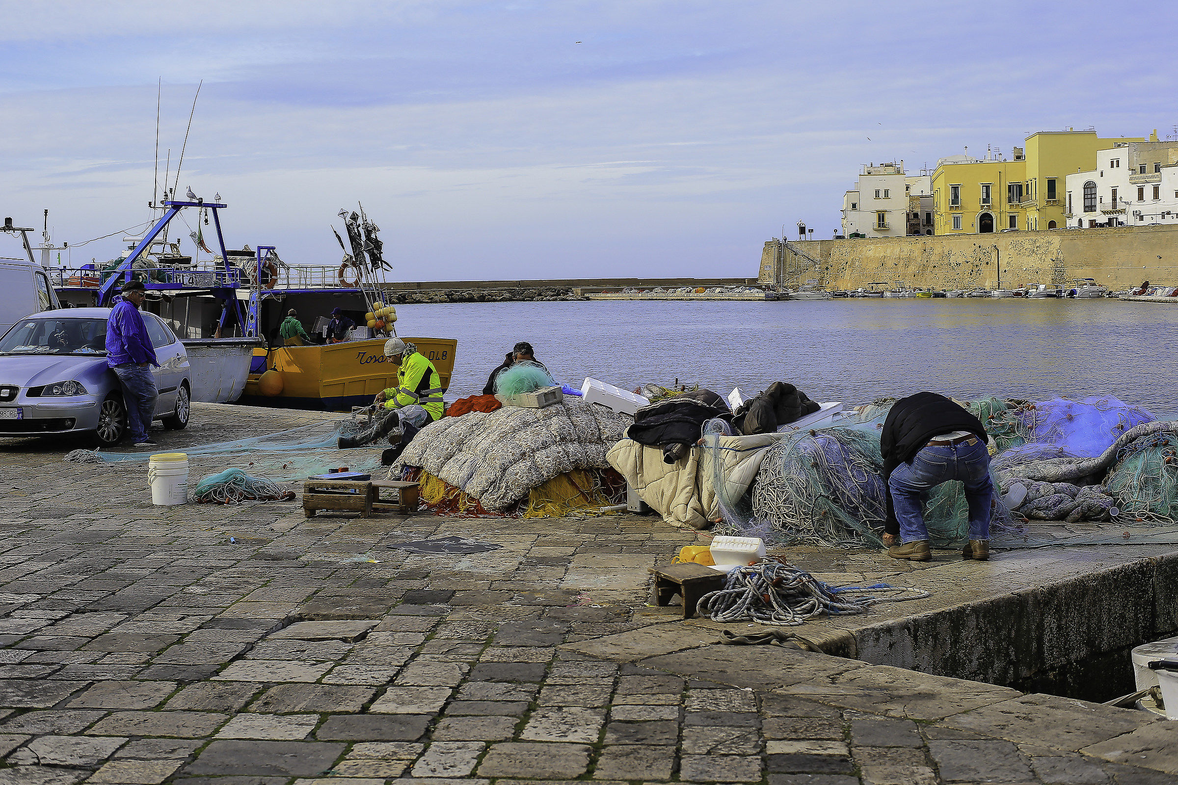 In the morning on the pier of Gallipoli.