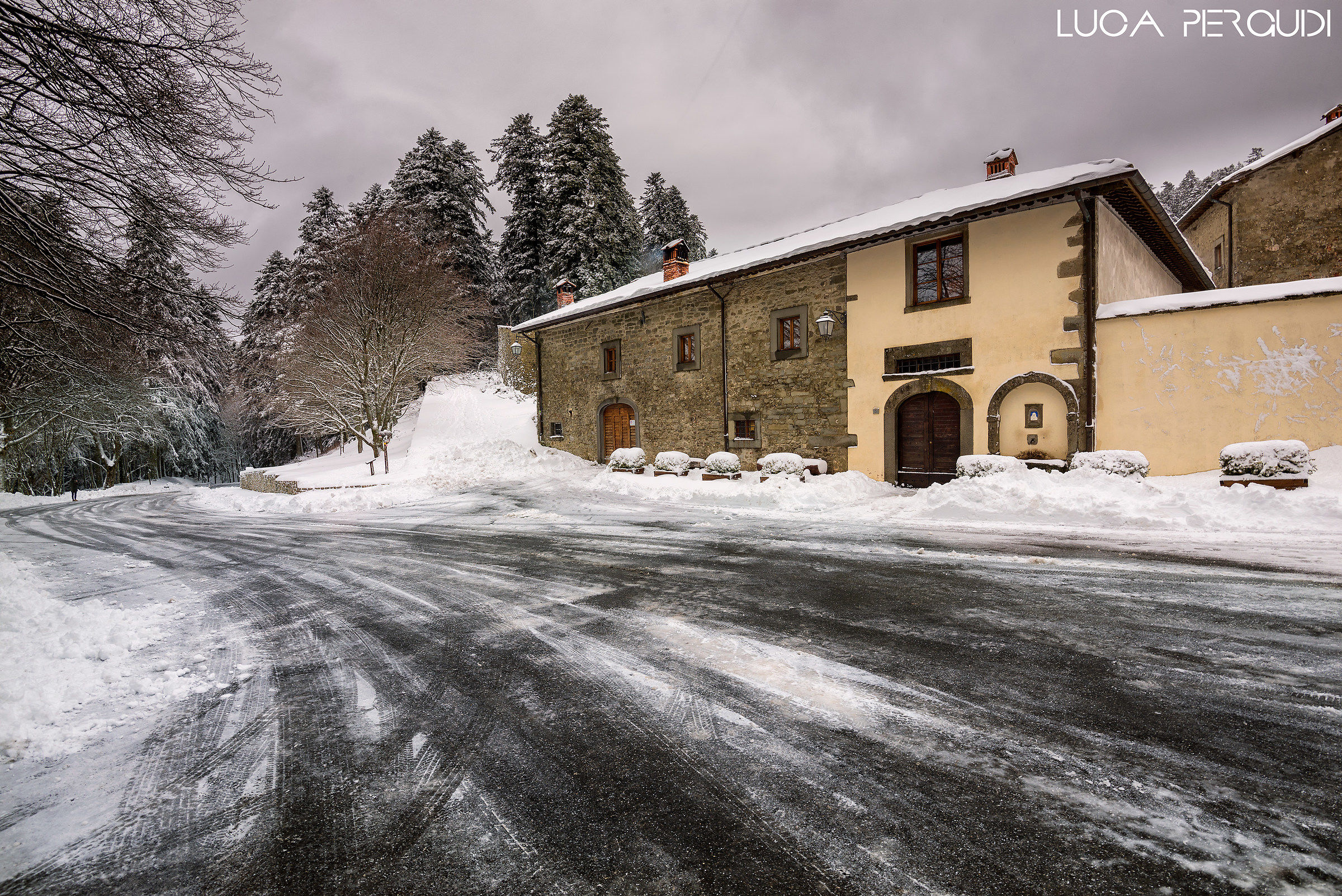 Hermitage of Camaldoli under the snow