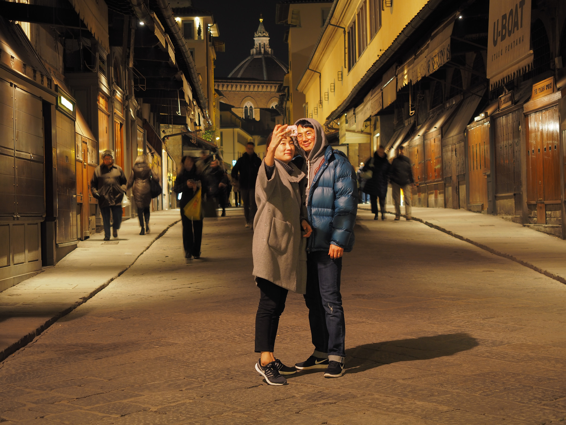 selfie on the Ponte Vecchio