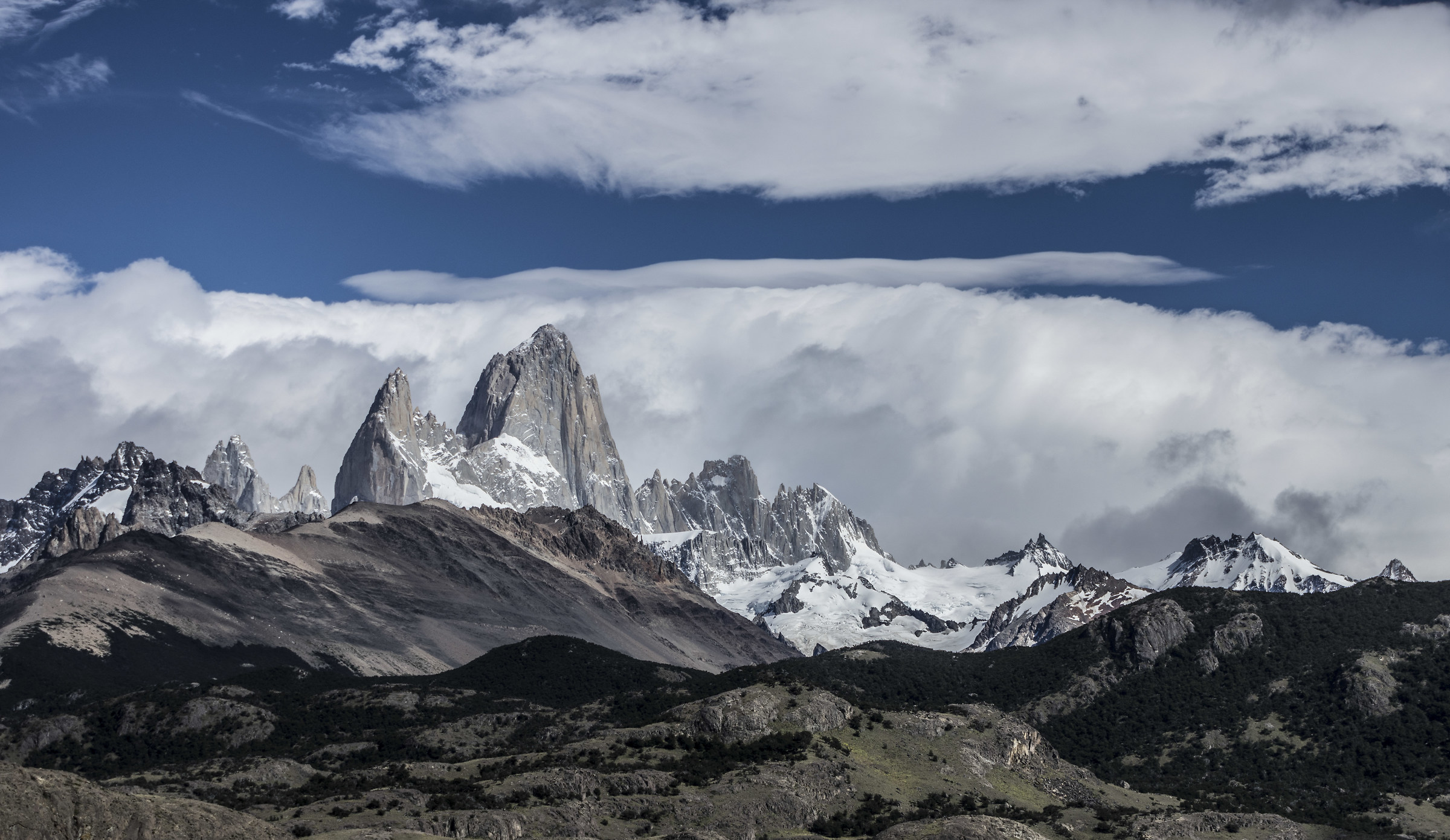 Fitz Roy da punto panoramico sopra El Chalten