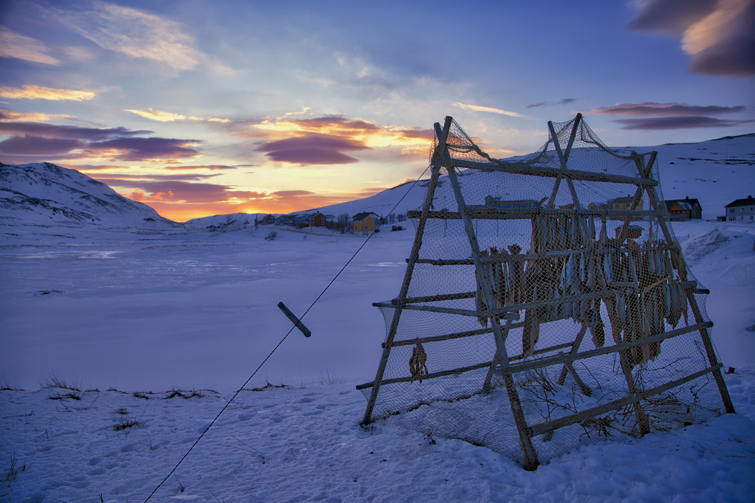Tramonto a Skarsvag (Norvegia)