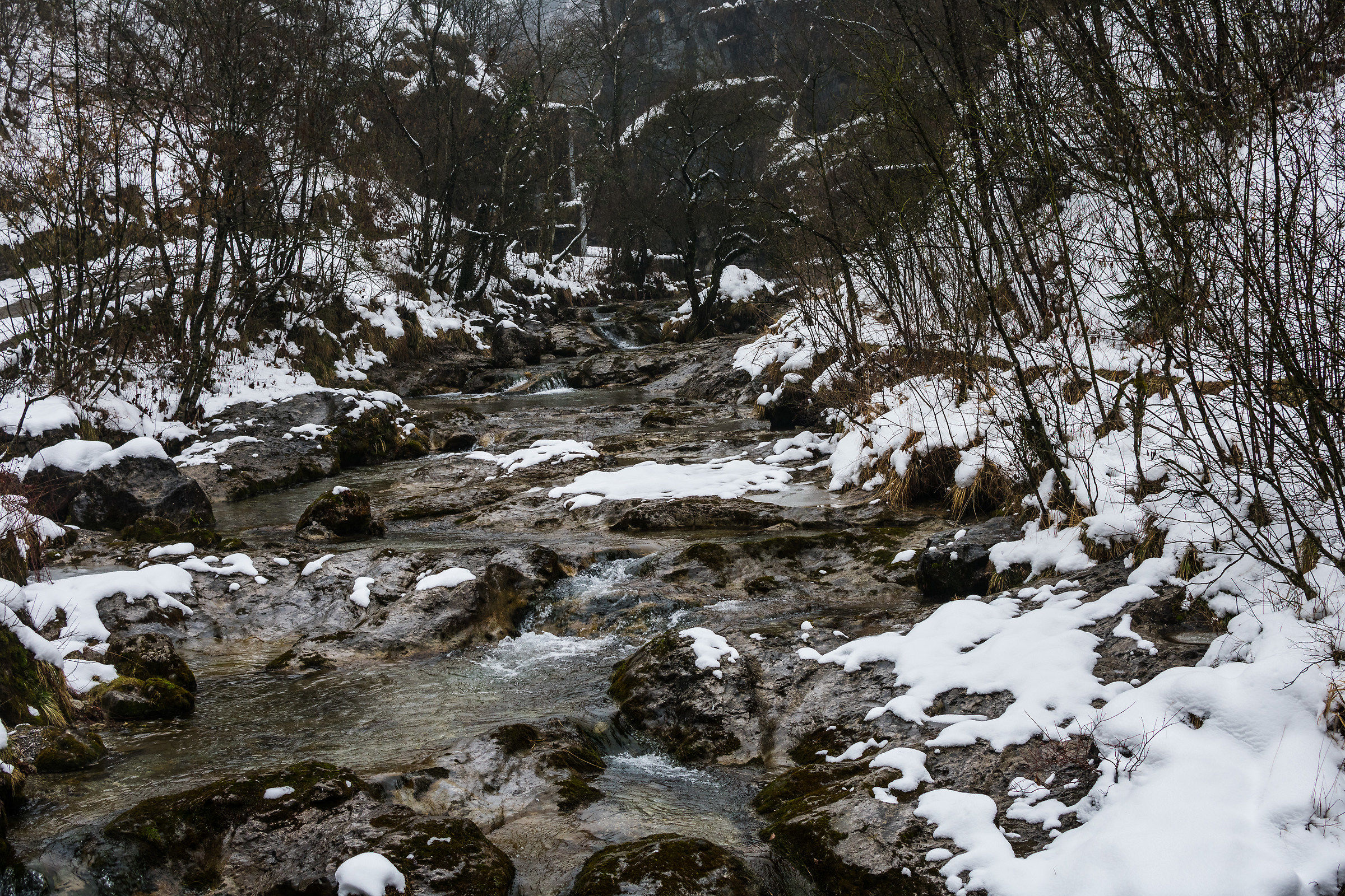 Between water and snow!