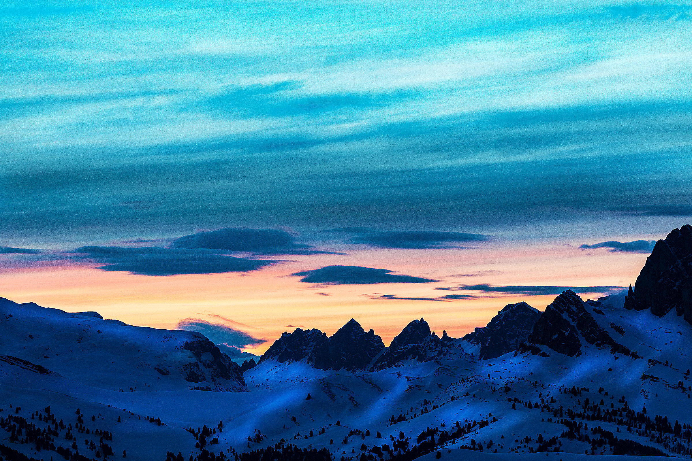 sunset from passo Giau