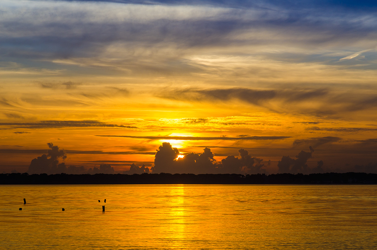 Tramonto d'autunno sul Lago