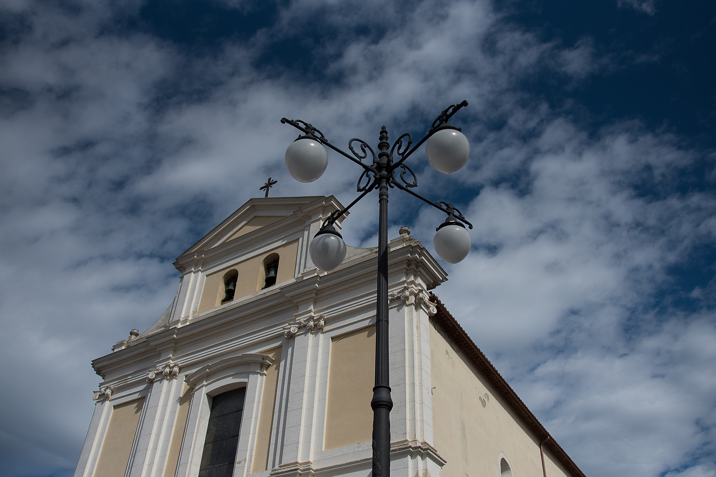 to sky over the church
