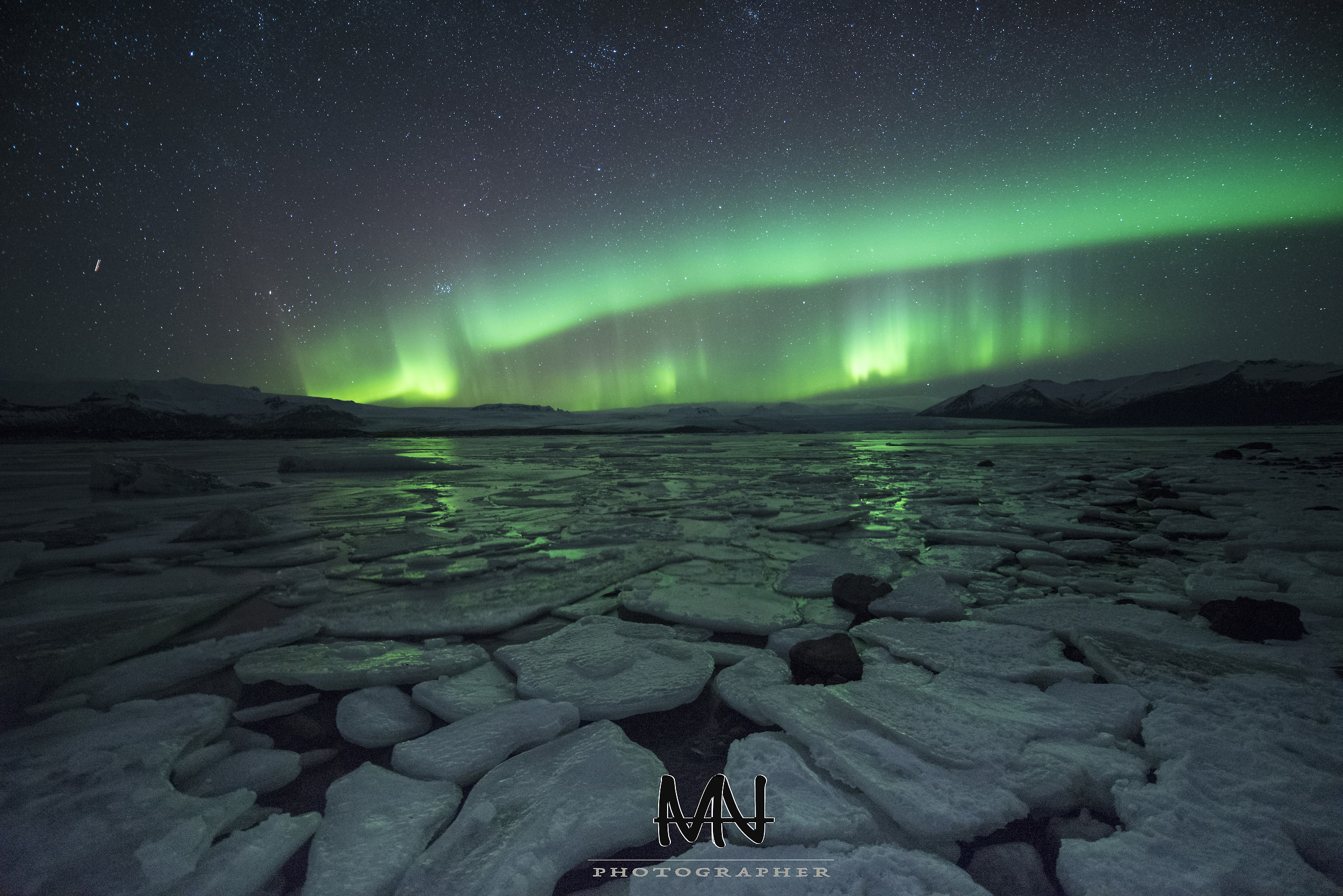 Aurora Boreale alla Laguna Glaciale