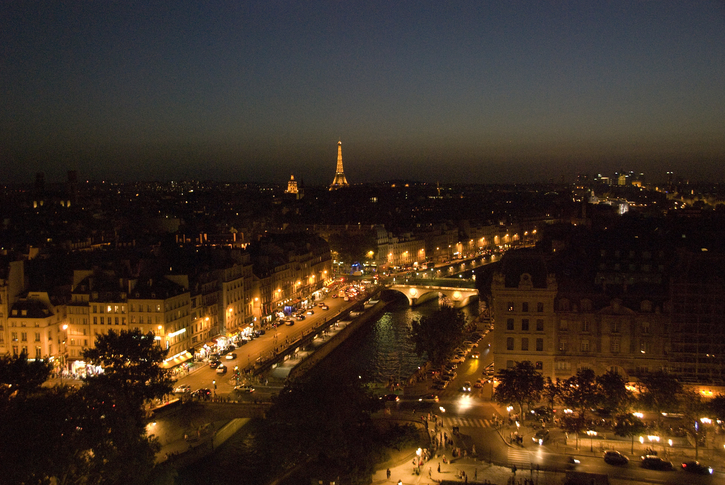 Illuminated eiffel tower