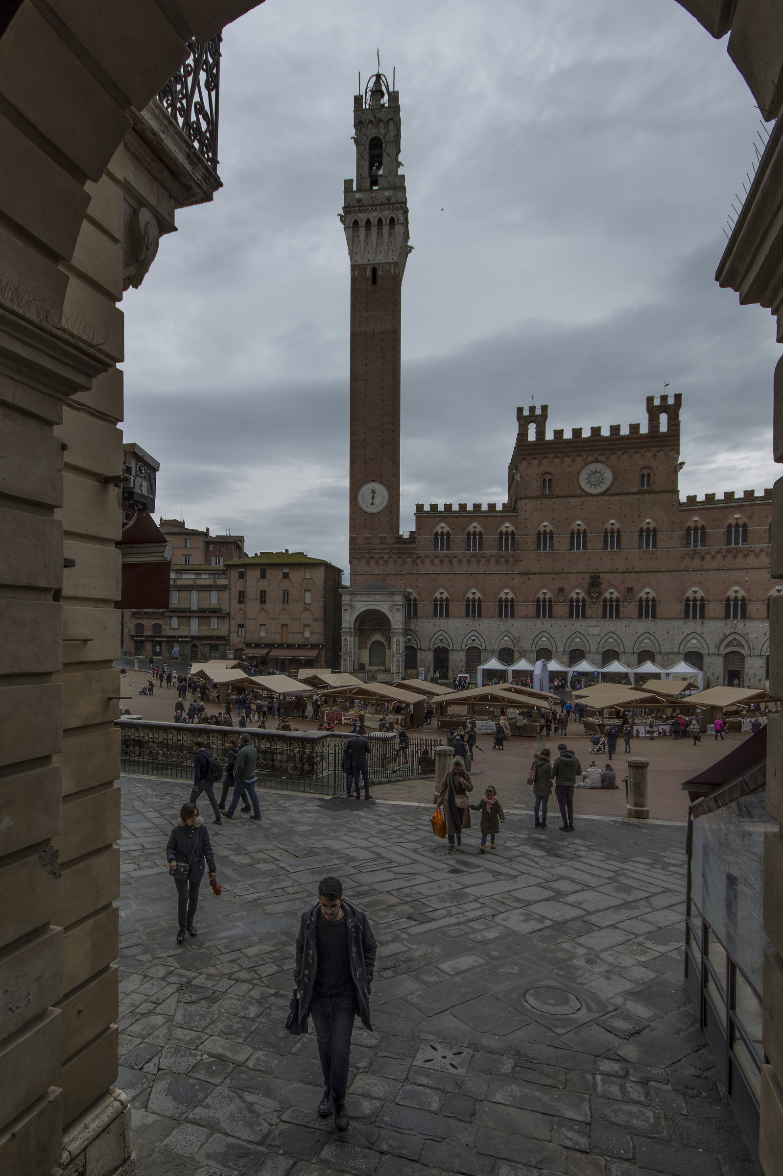 It's raining in Siena