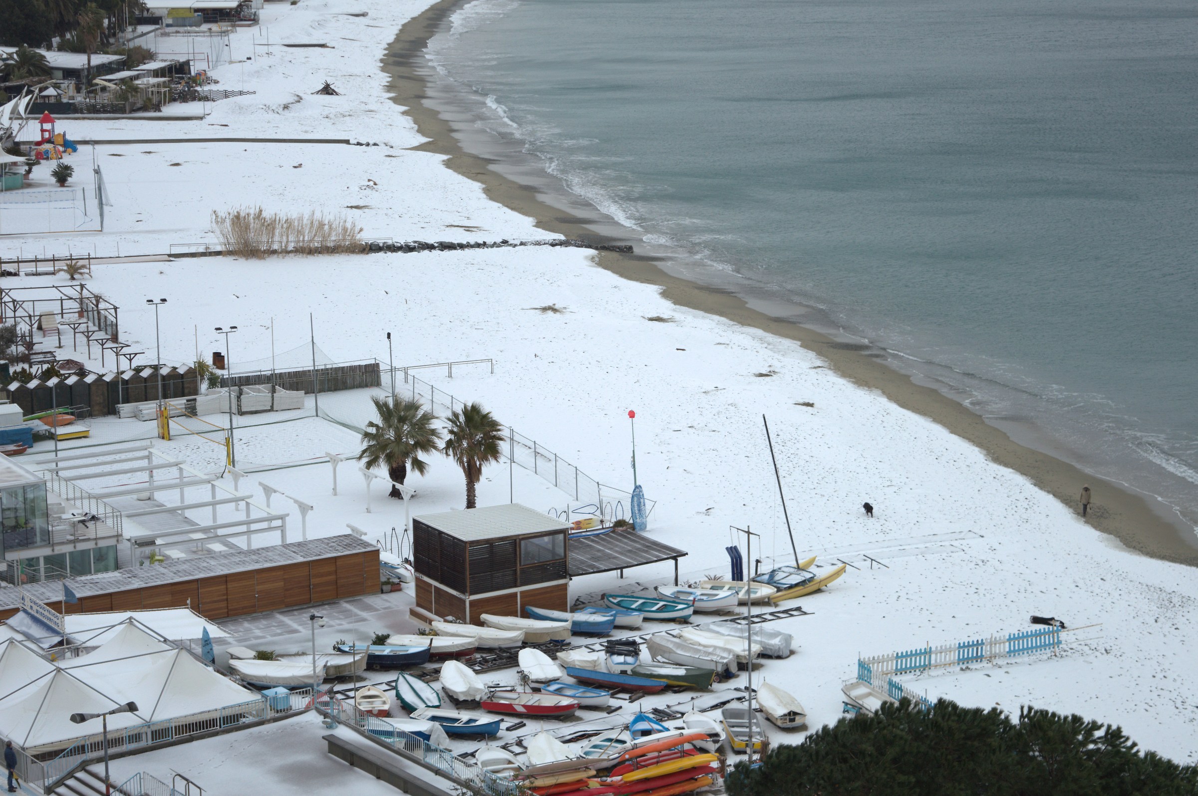 Albissola Marina sotto la neve